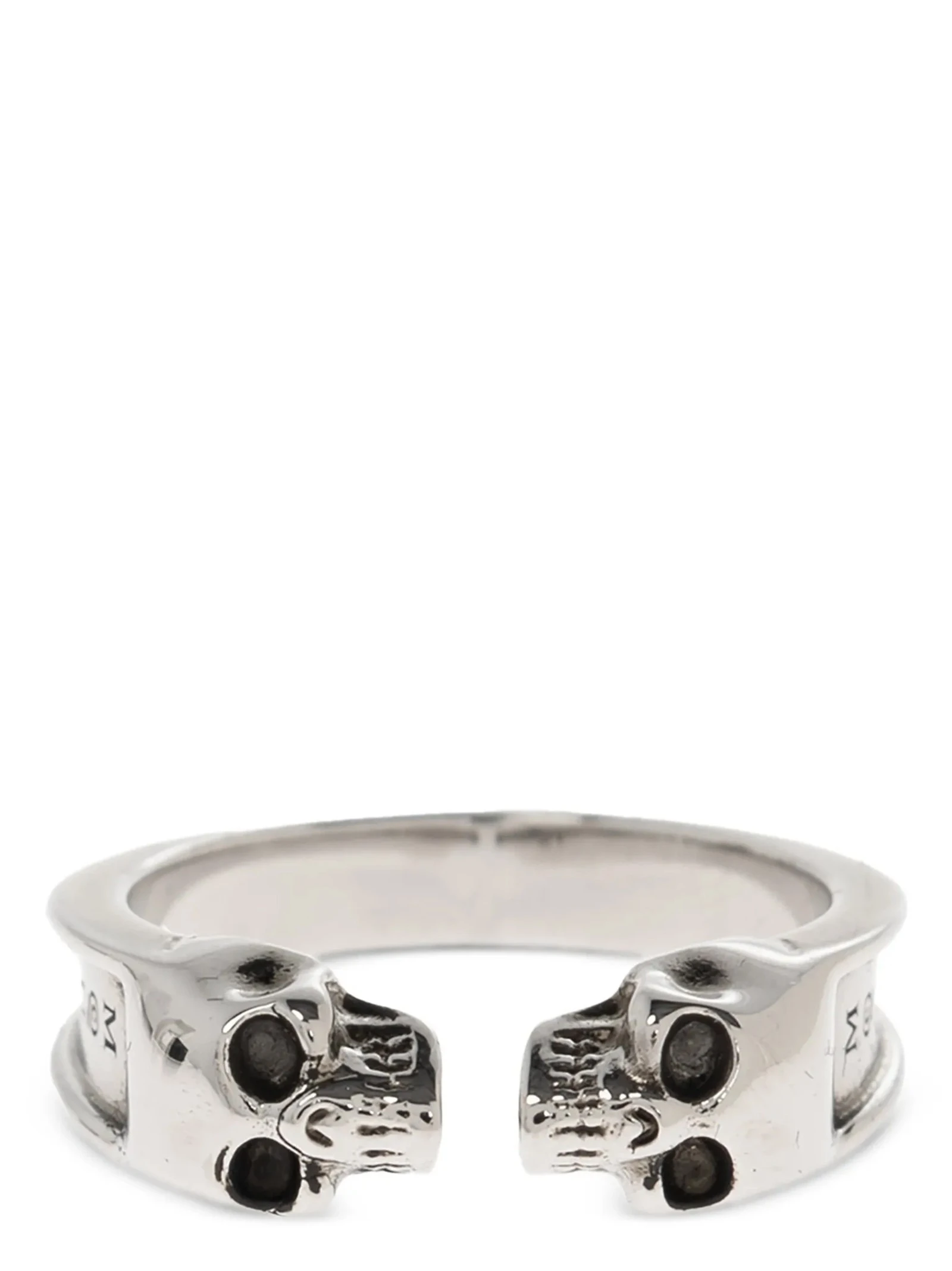 'Thin Twin Skull' ring