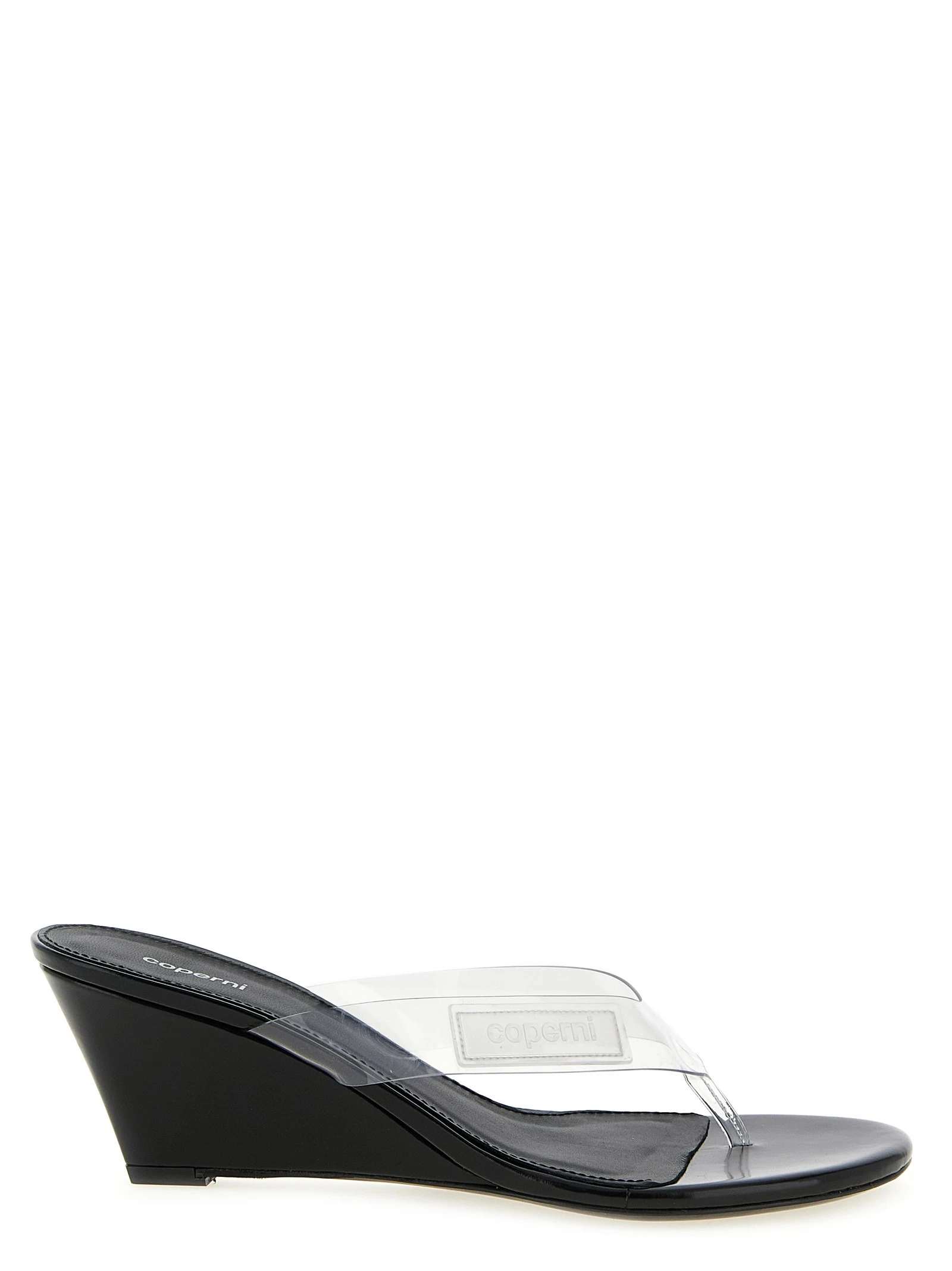 Logo patch sandals