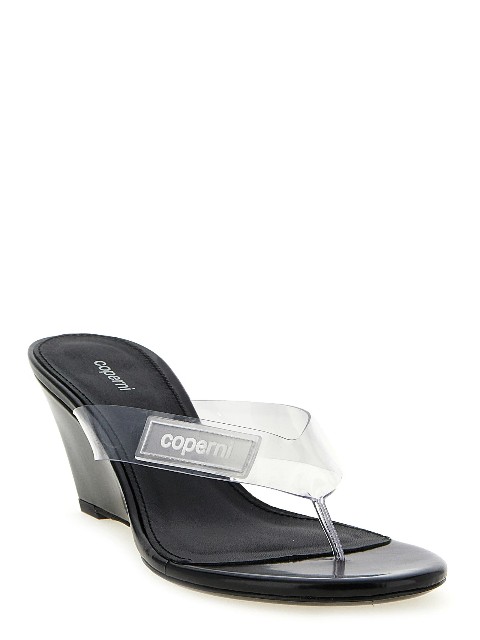 Logo patch sandals