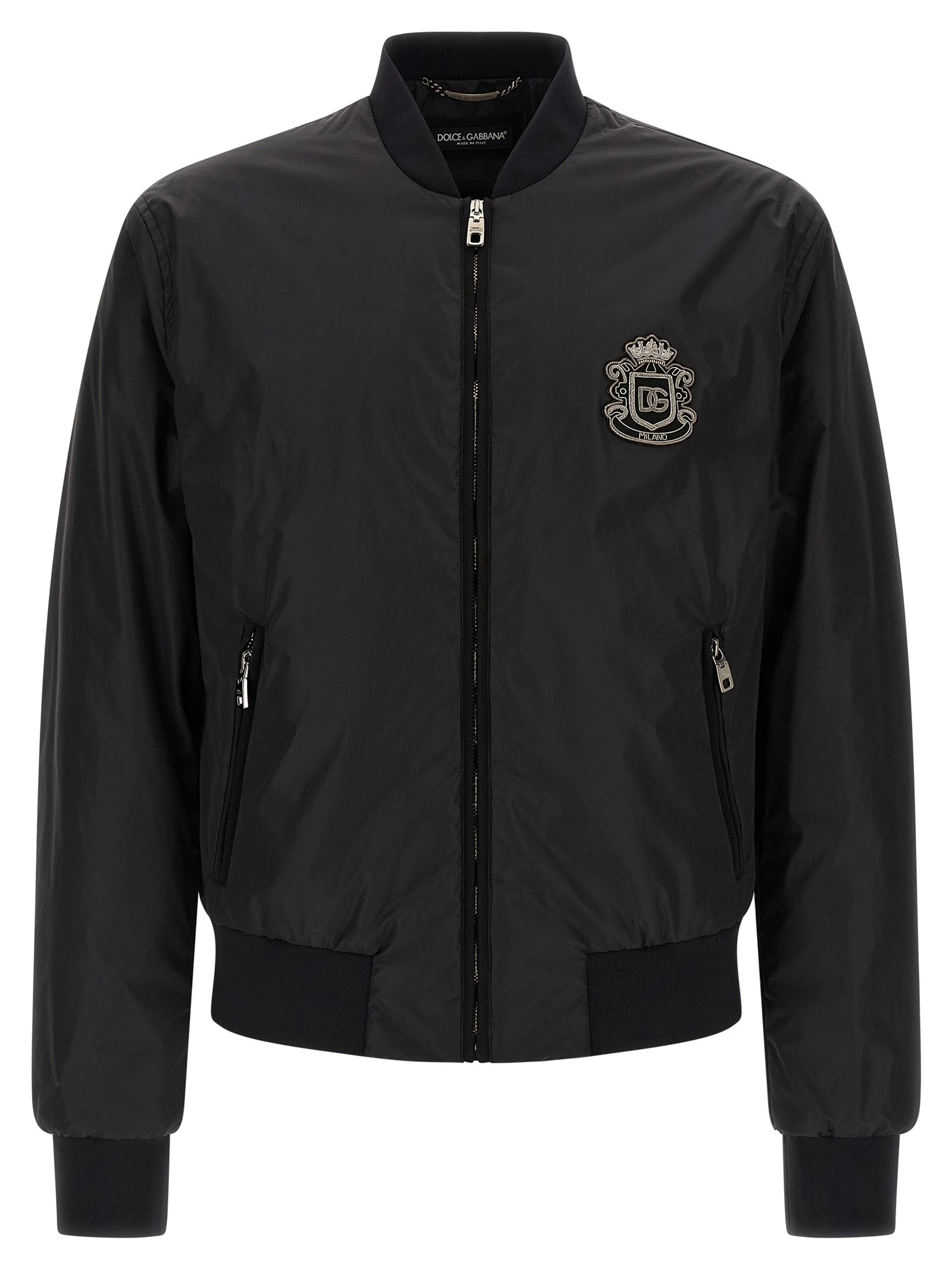 'DG' patch bomber jacket