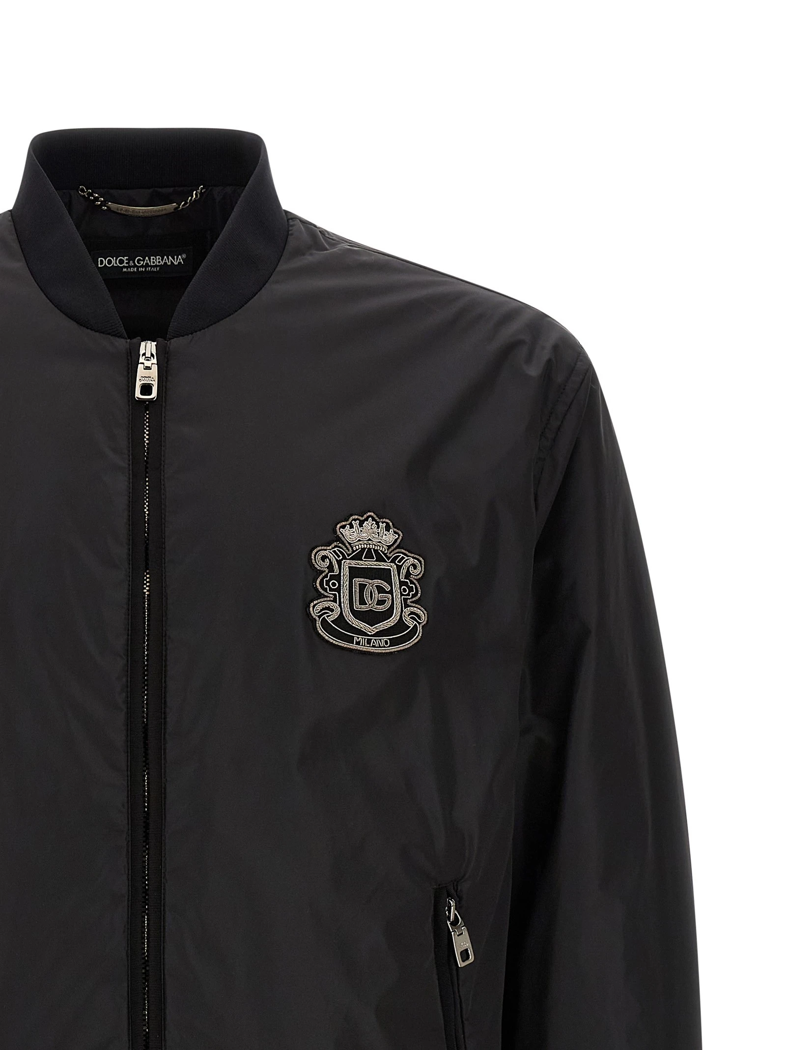 'DG' patch bomber jacket