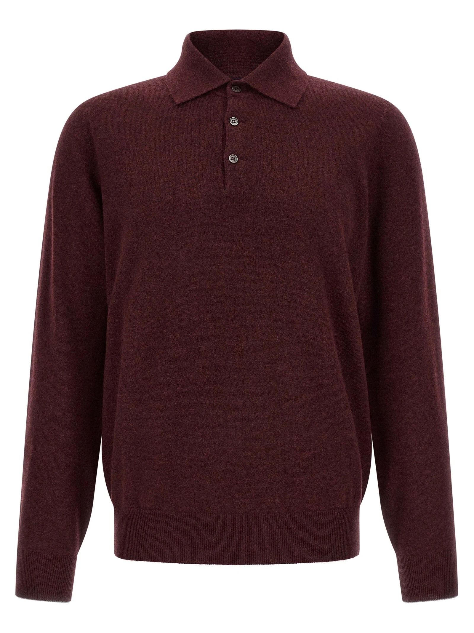 Cashmere knit polo shirt