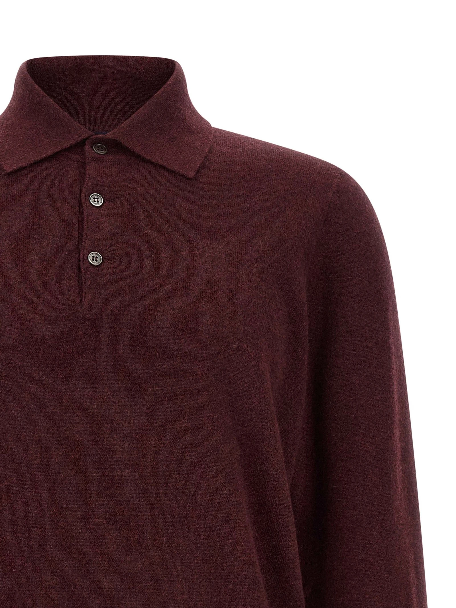 Cashmere knit polo shirt