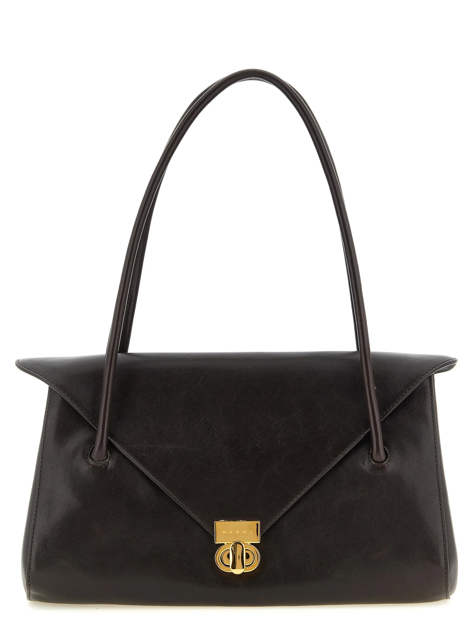 E/W leather shoulder bag