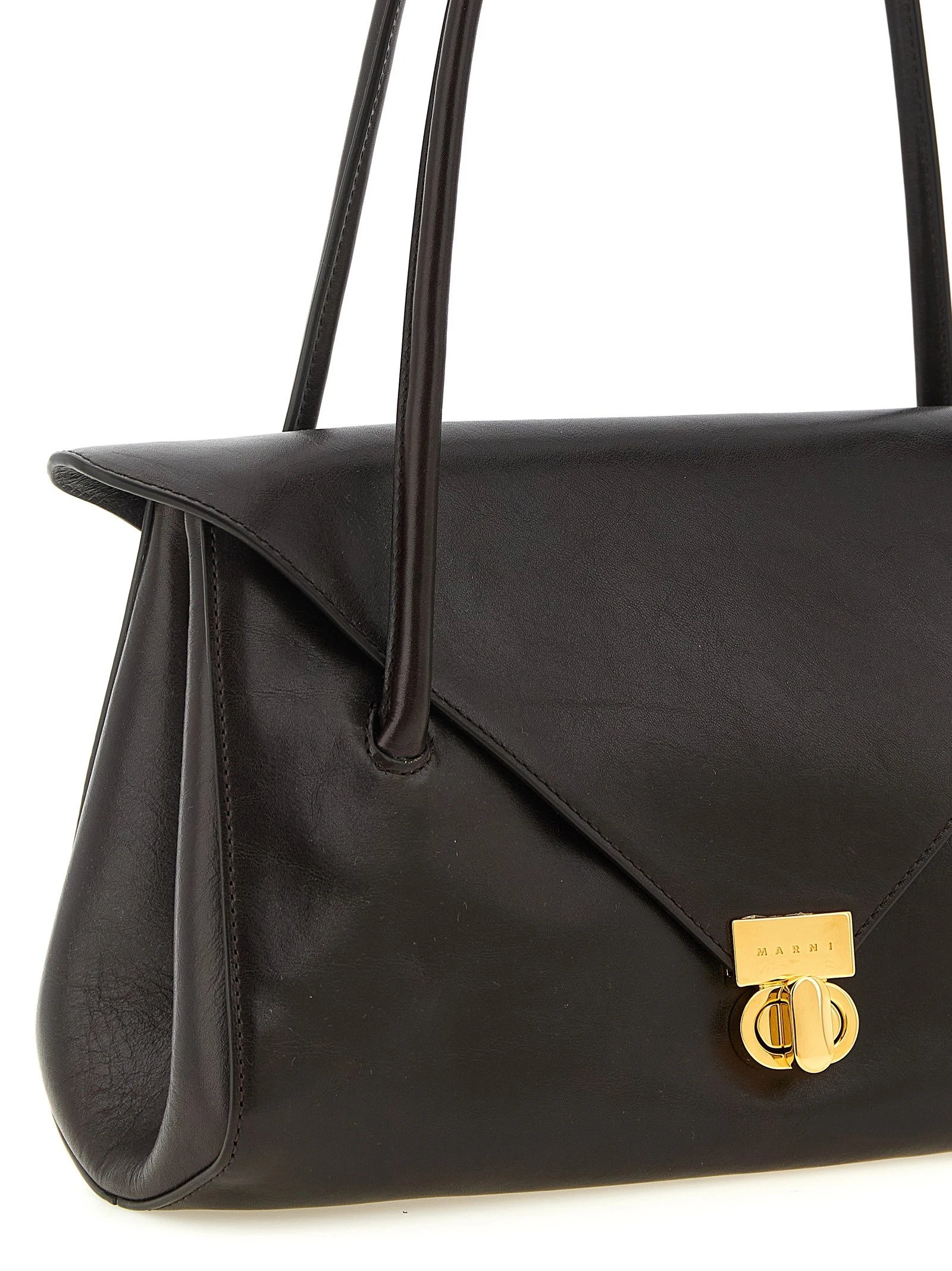 E/W leather shoulder bag