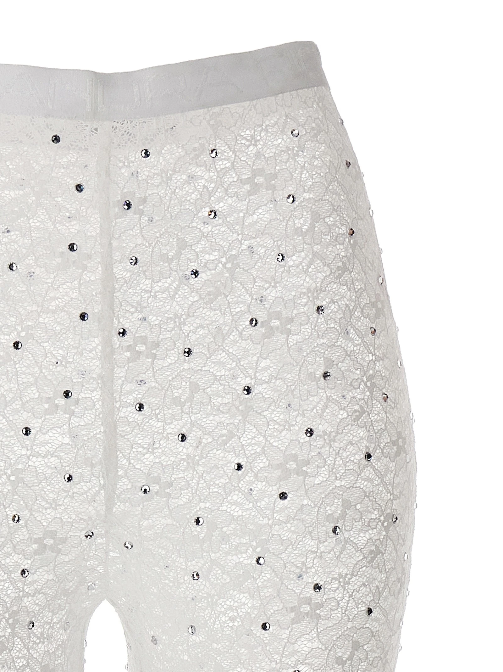 Rhinestone lace leggings