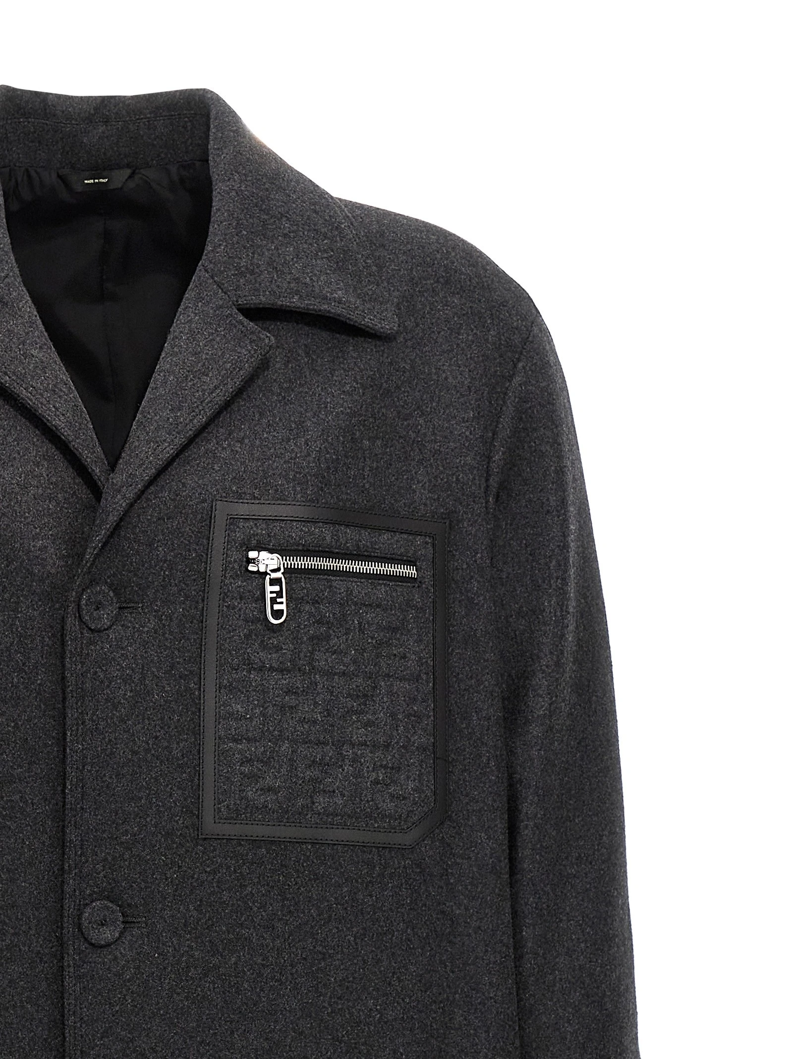 Single-breasted cashmere coat