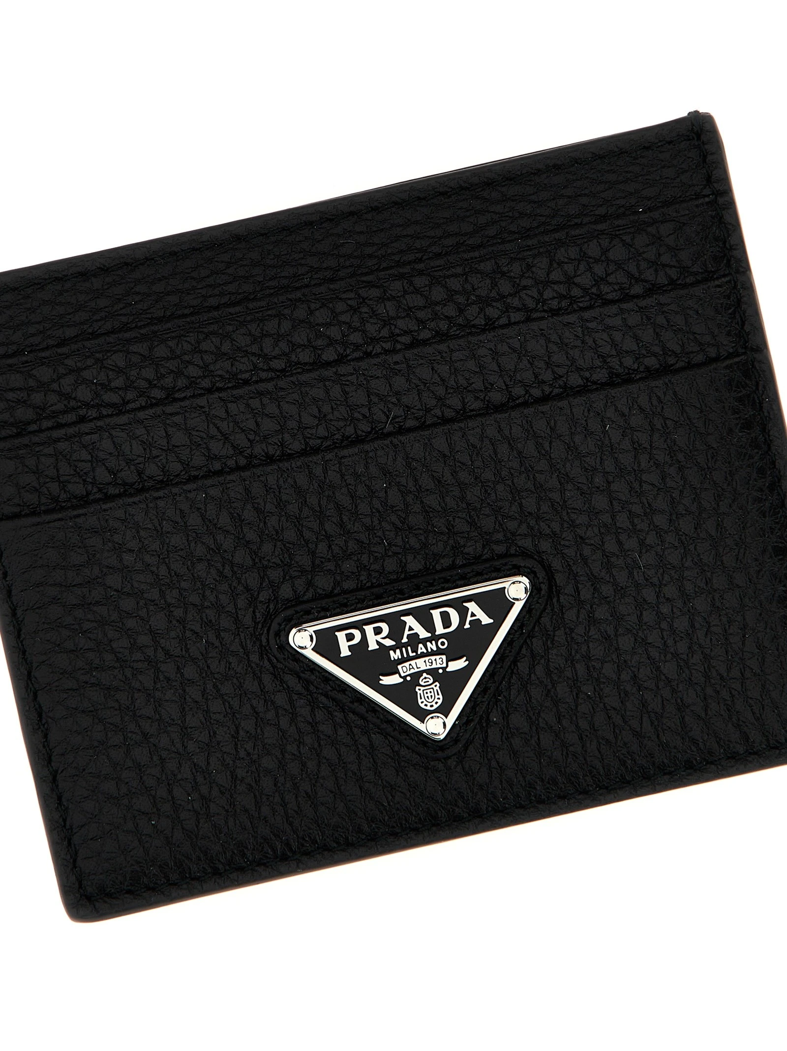 Logo leather cardholder
