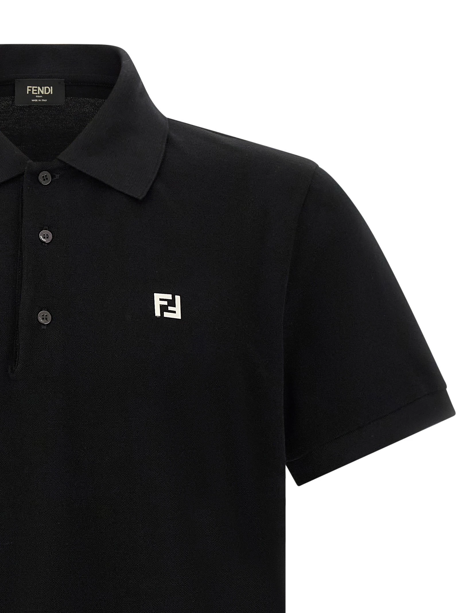 FF metallic logo polo shirt