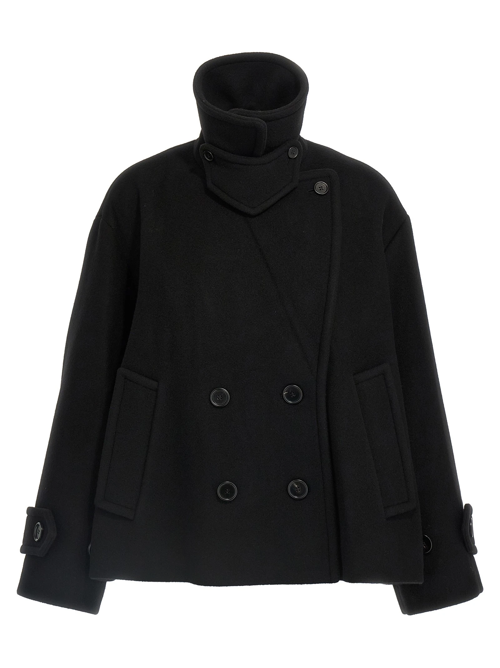 Double breasted wool coat