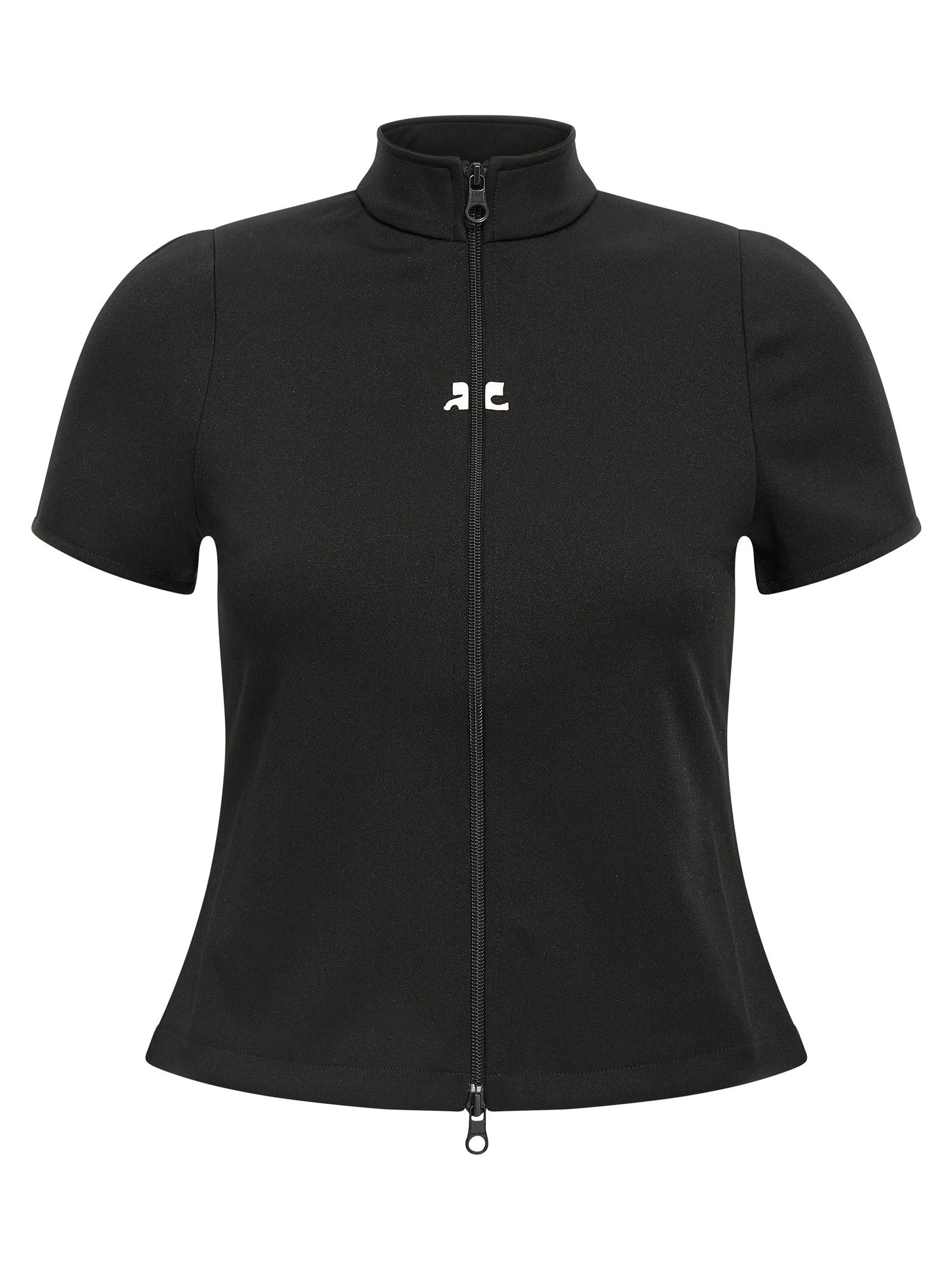 'Interlock Zipped' top