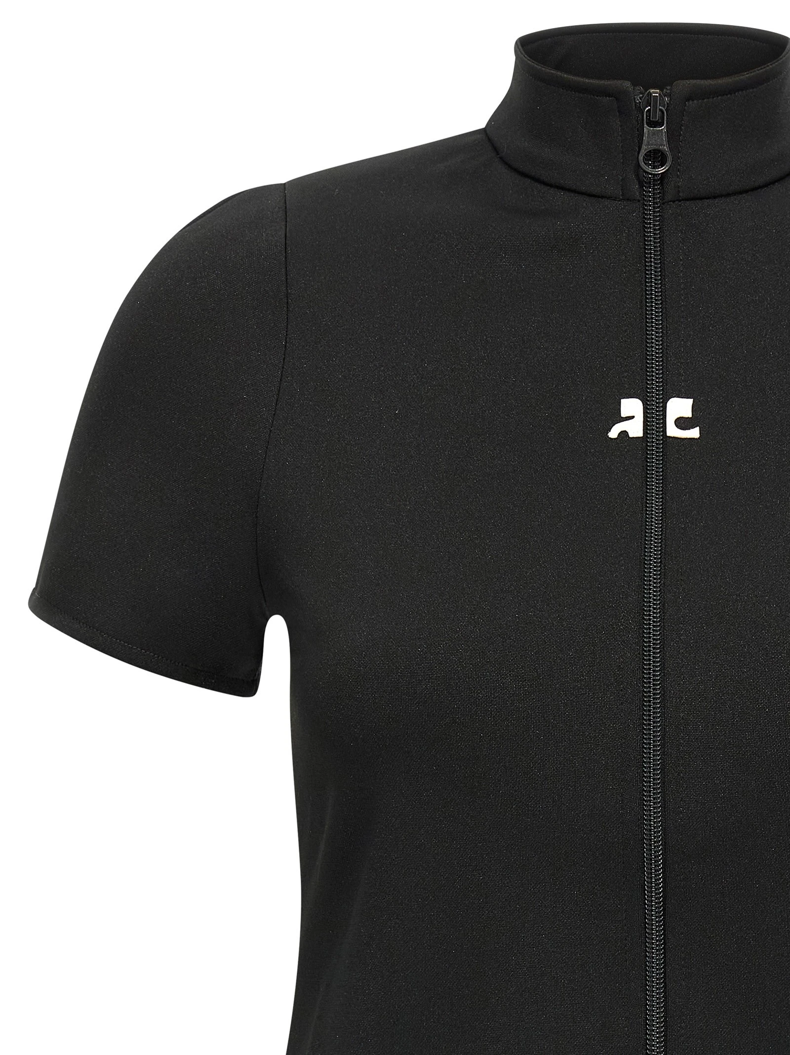 'Interlock Zipped' top