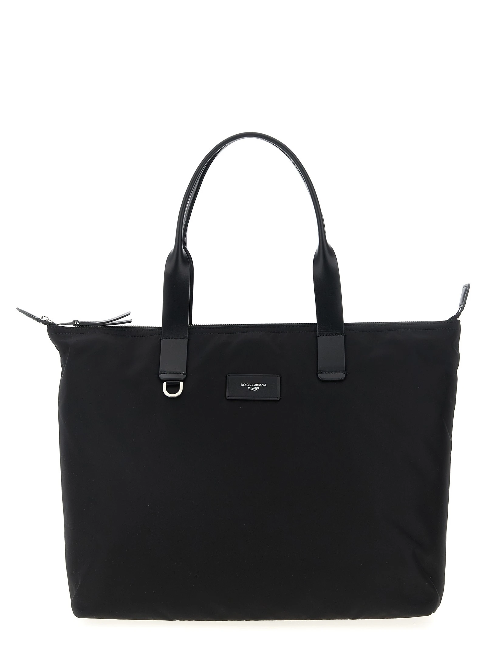 Media logo patch shopping bag
