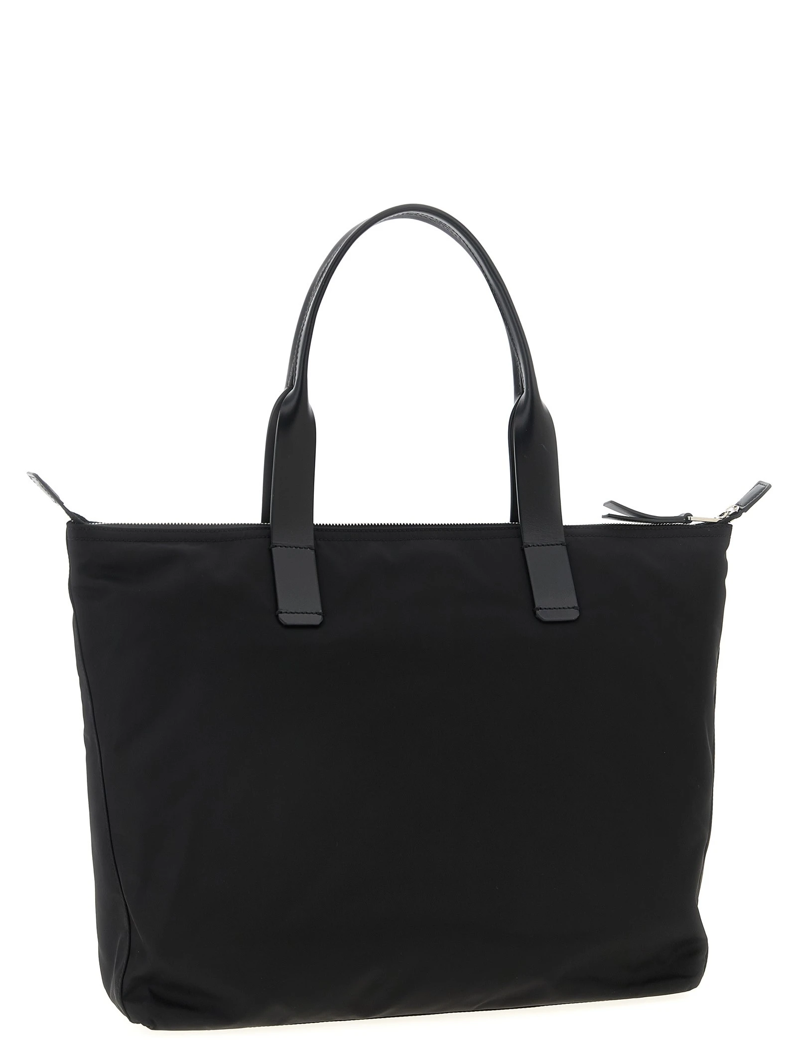 Media logo patch shopping bag