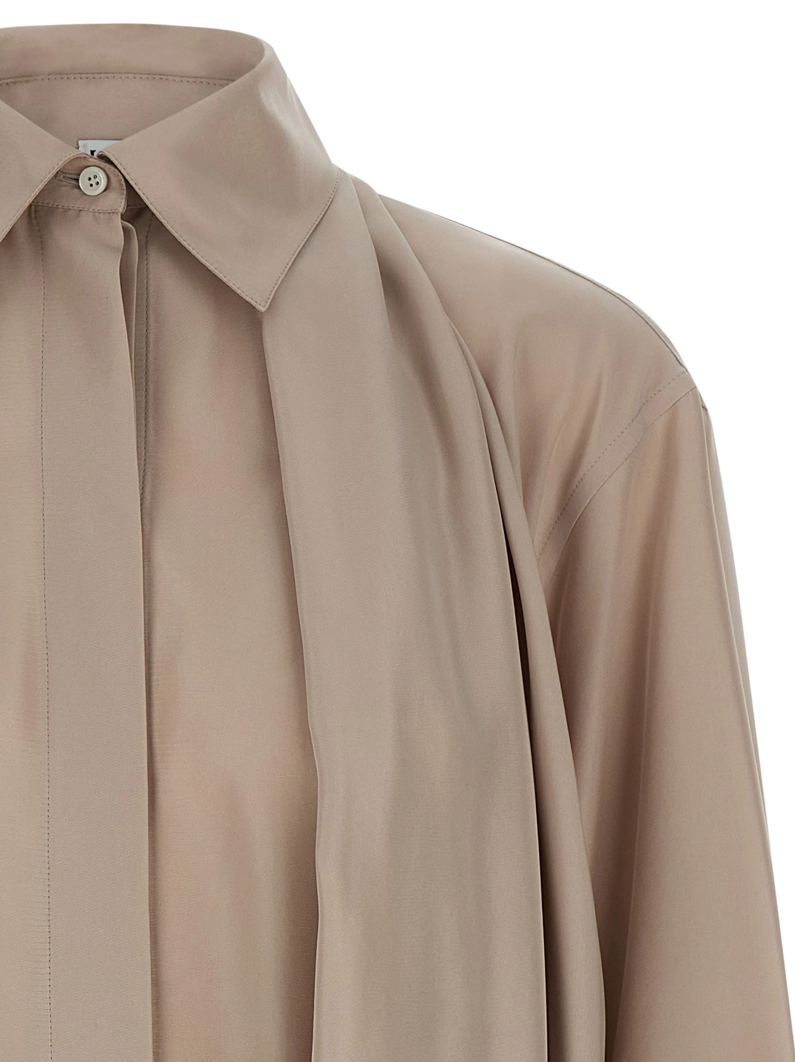 Silk draped shirt