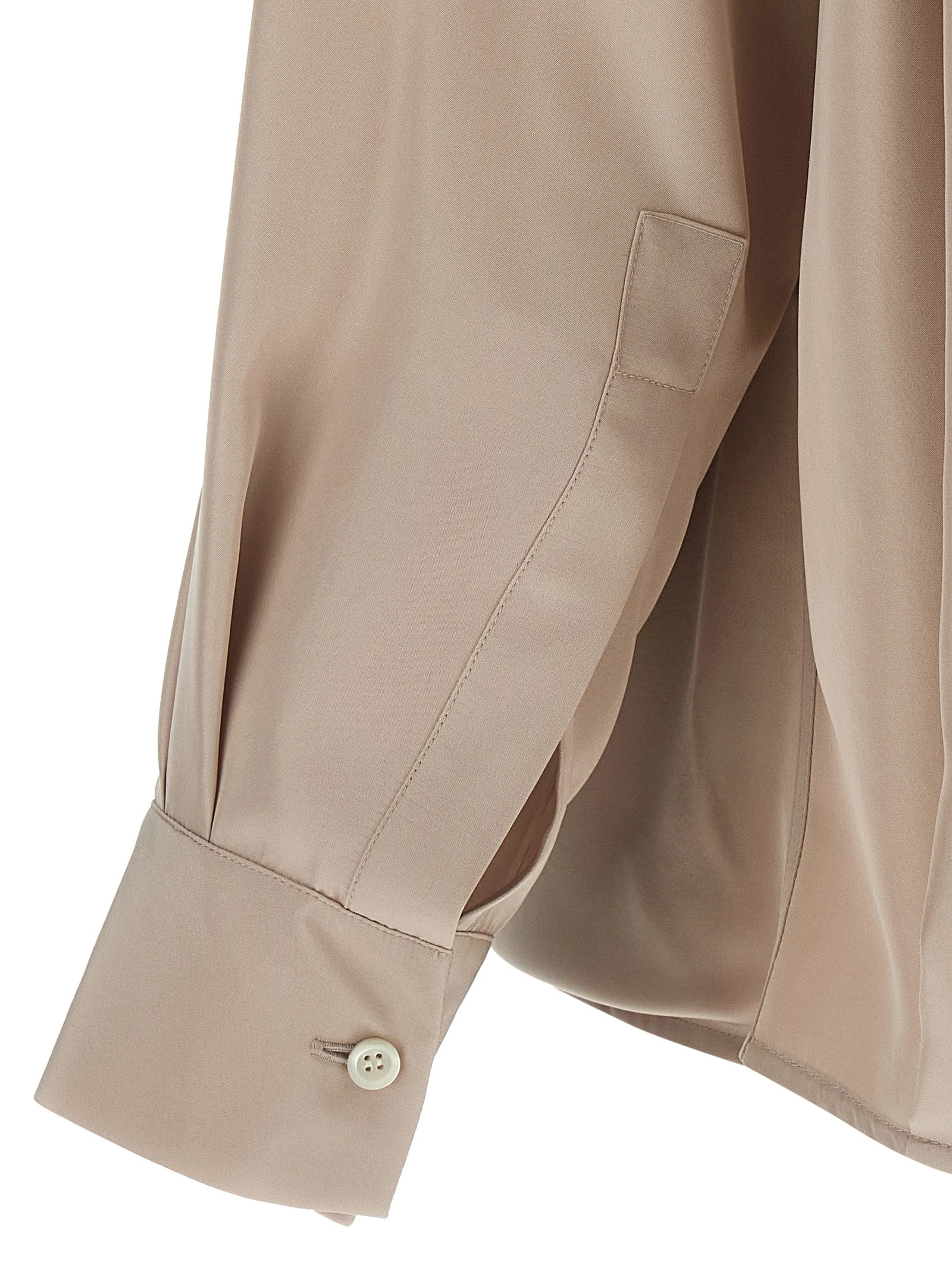 Silk draped shirt