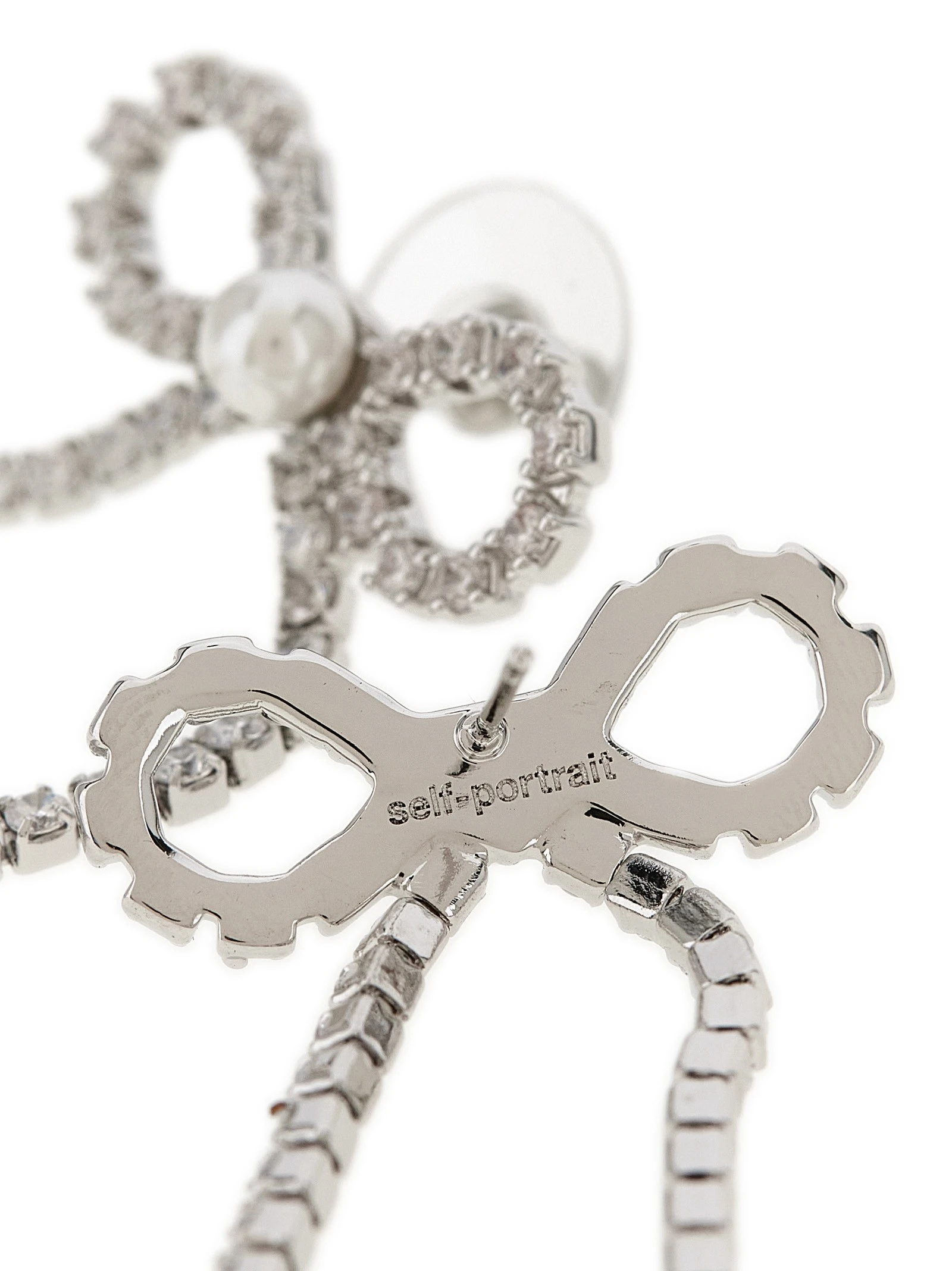 'Crystal Droplet Bow' earrings