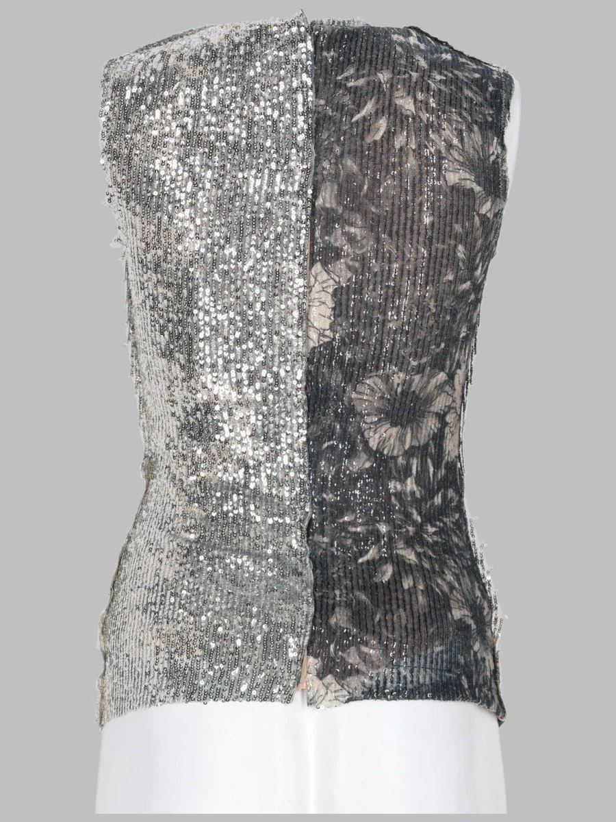 TOP FLOREALE CON PAILLETTES
