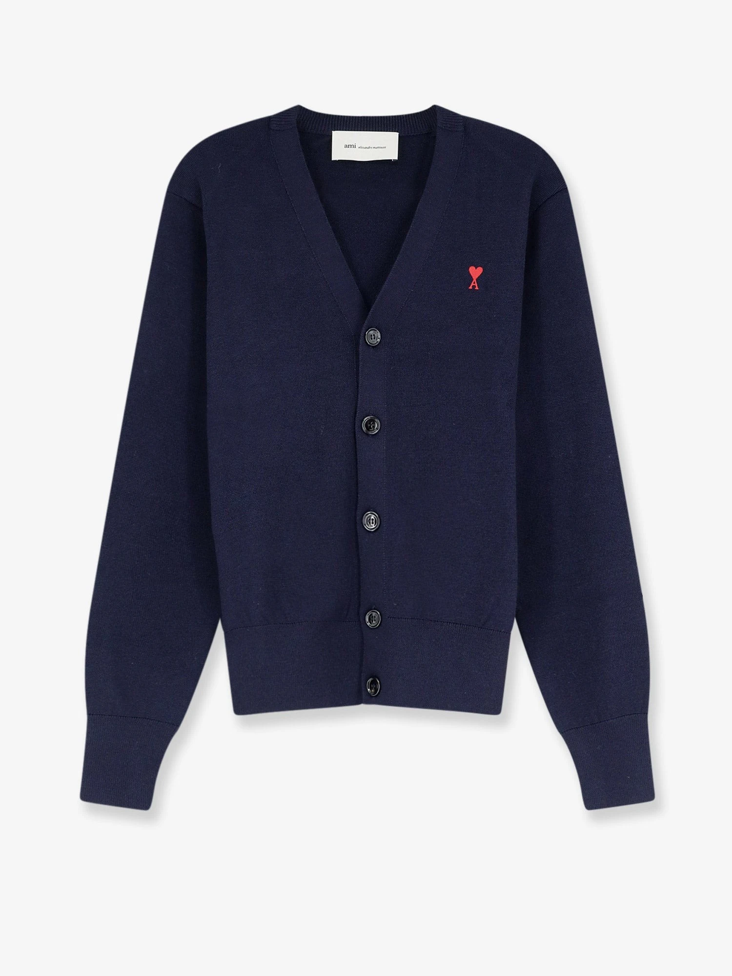 Wool cardigan with iconic embroidery