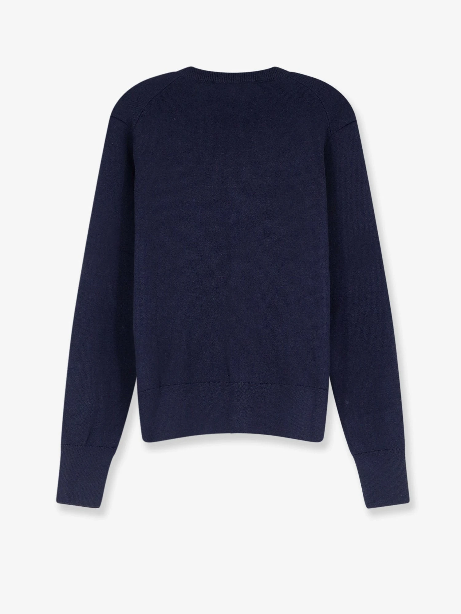 Wool cardigan with iconic embroidery