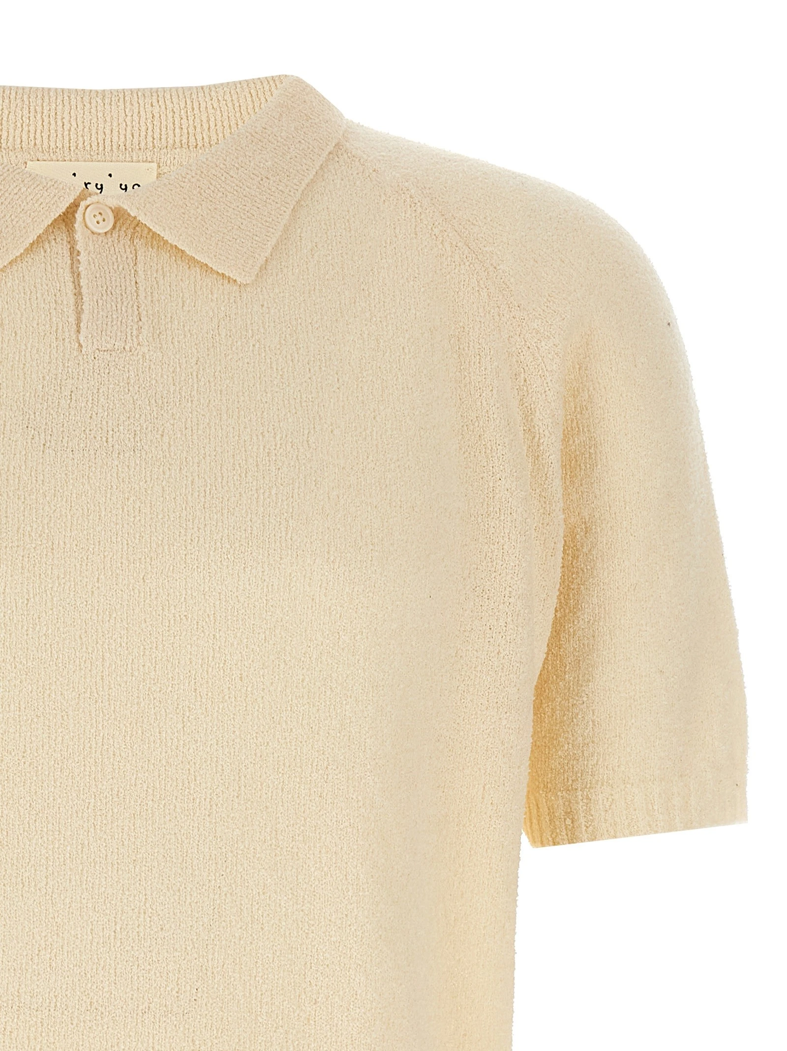 Bouclé polo shirt