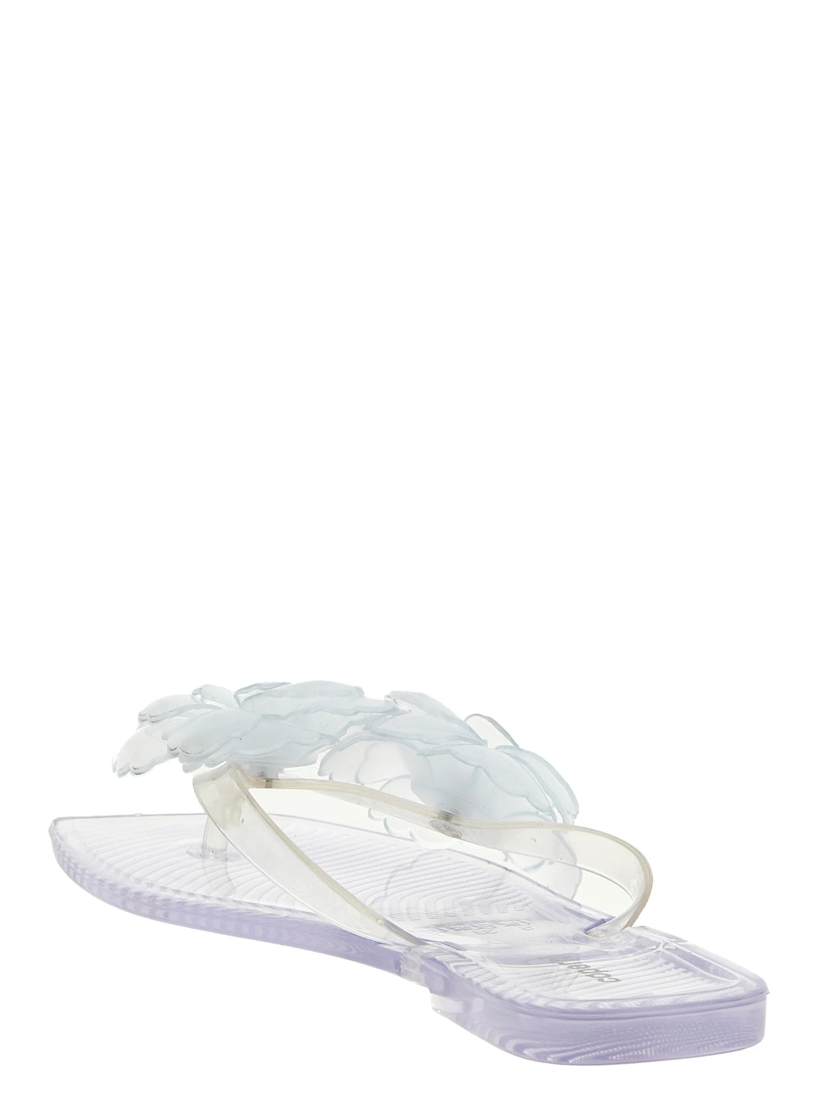 'Silicone Flower Flat' sandals