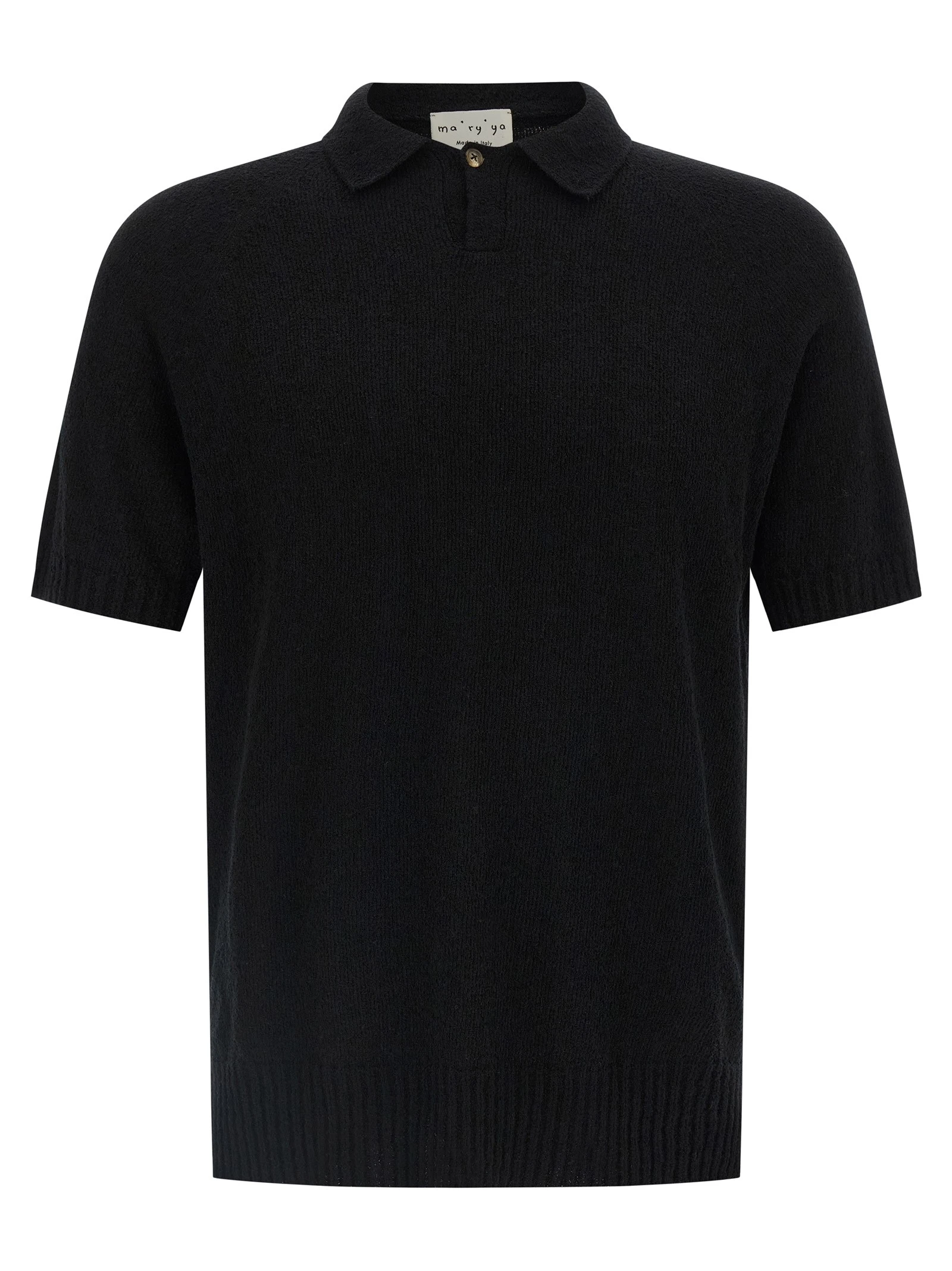 Spongy effect polo shirt