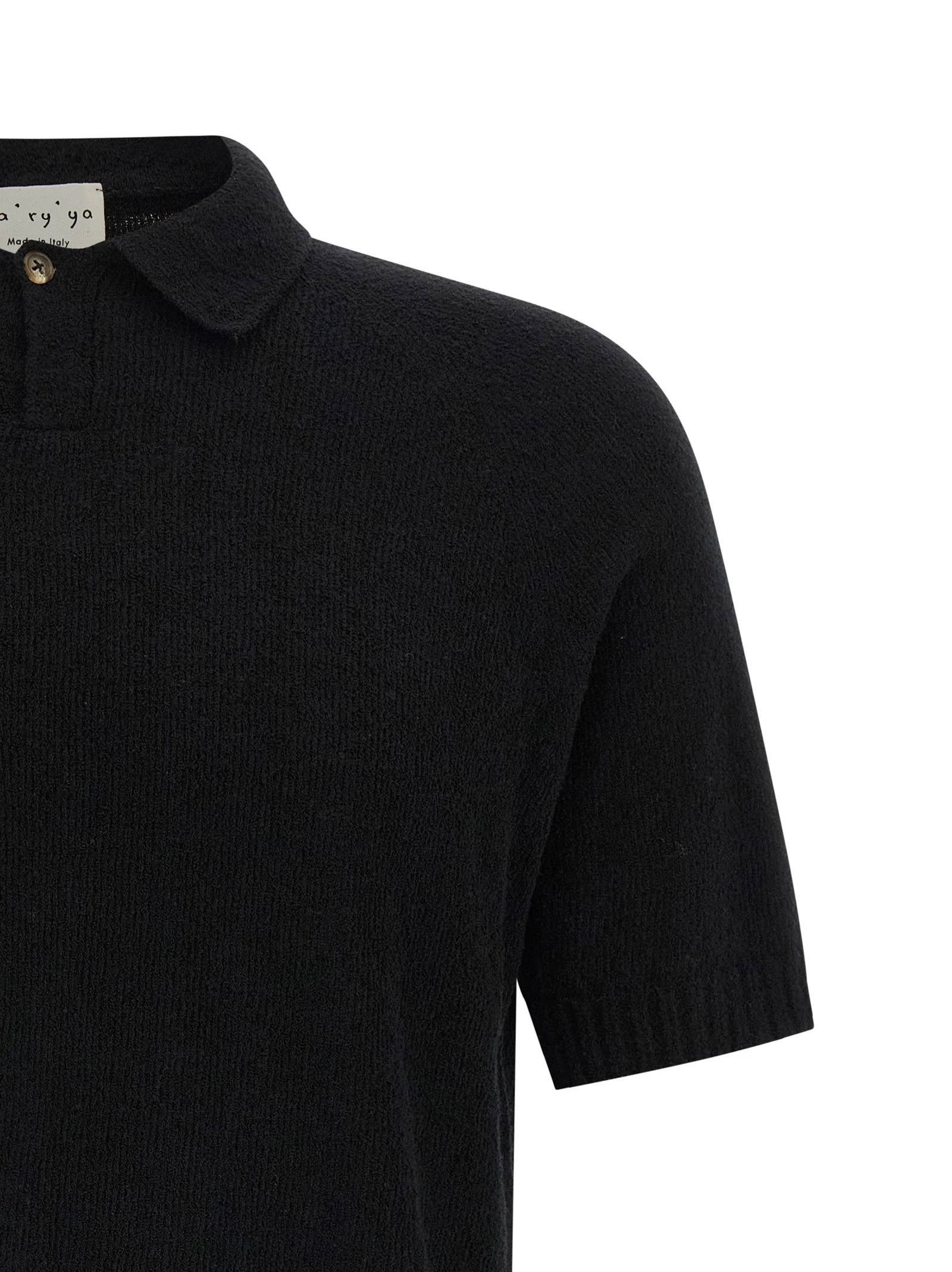 Spongy effect polo shirt