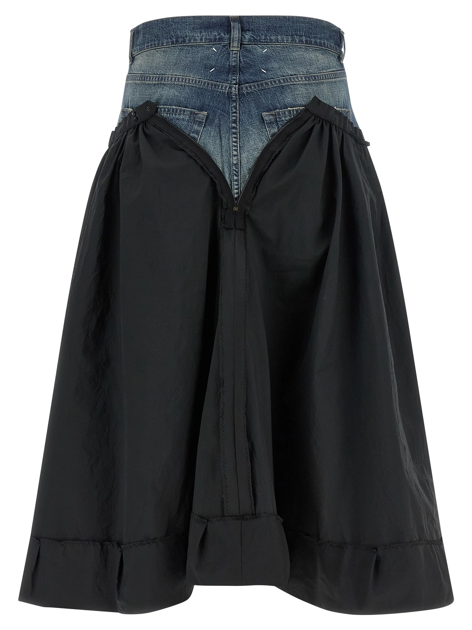 Denim insert skirt
