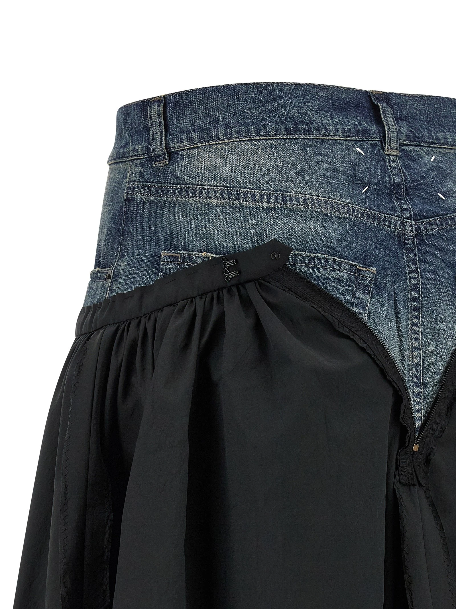 Denim insert skirt
