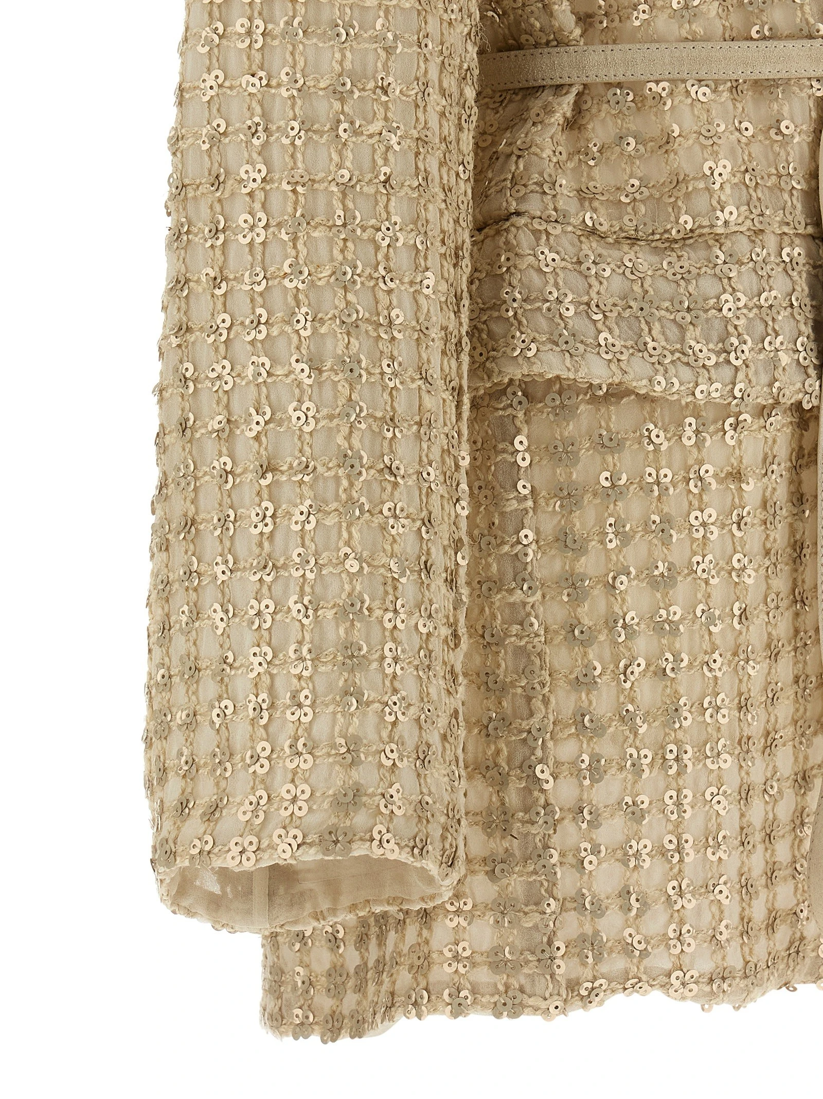 'Dazzling Net Embroidery' organza blazer