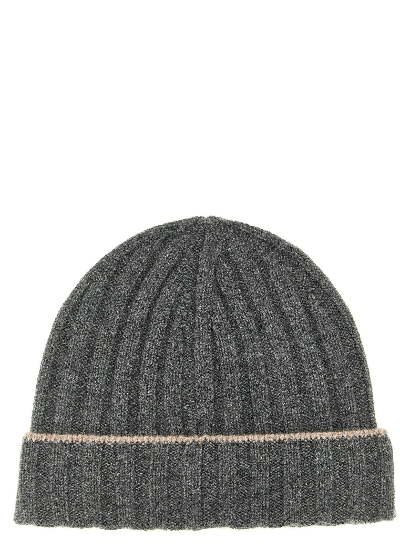 Cashmere turn-up beanie