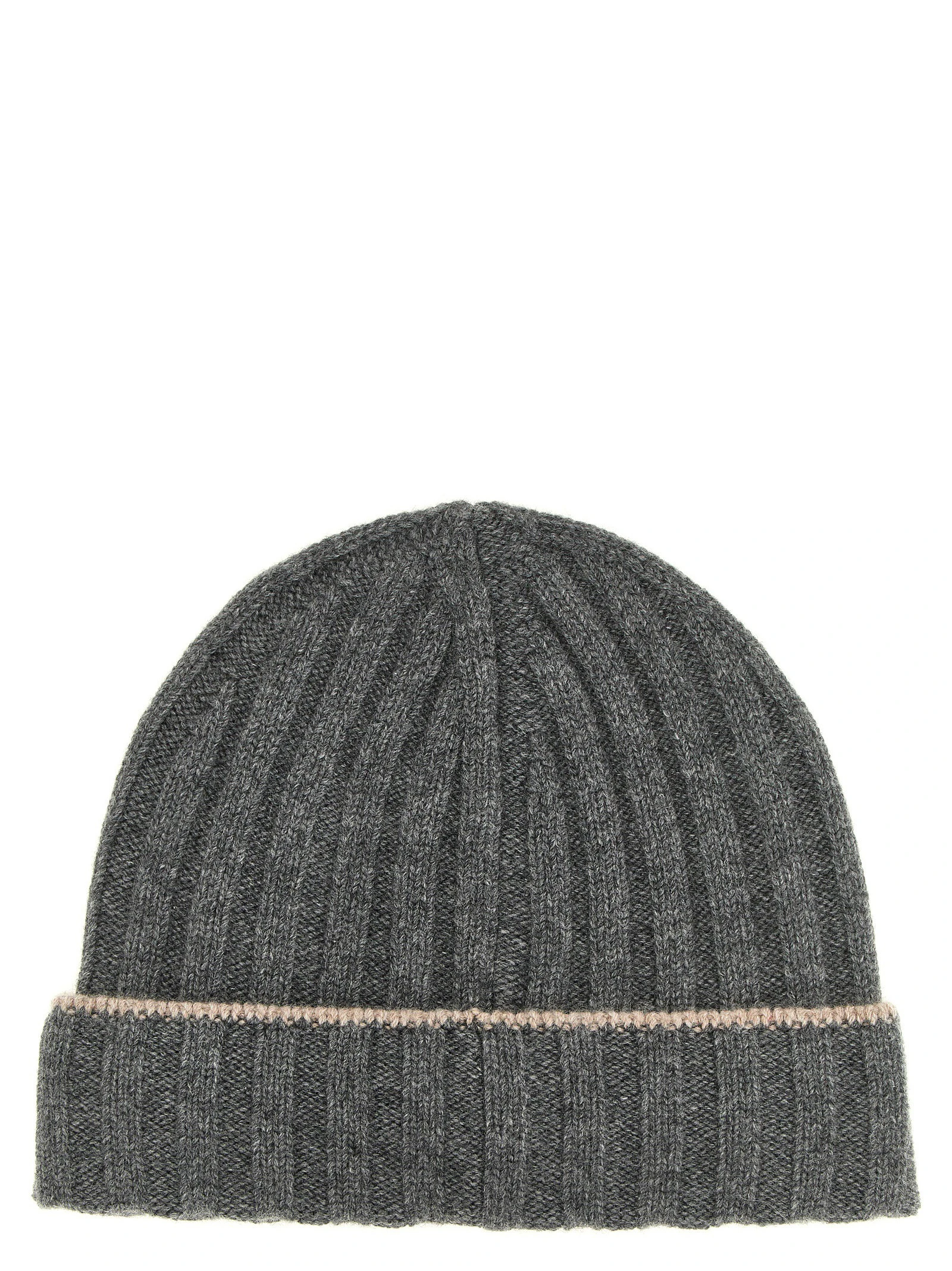 Cashmere turn-up beanie