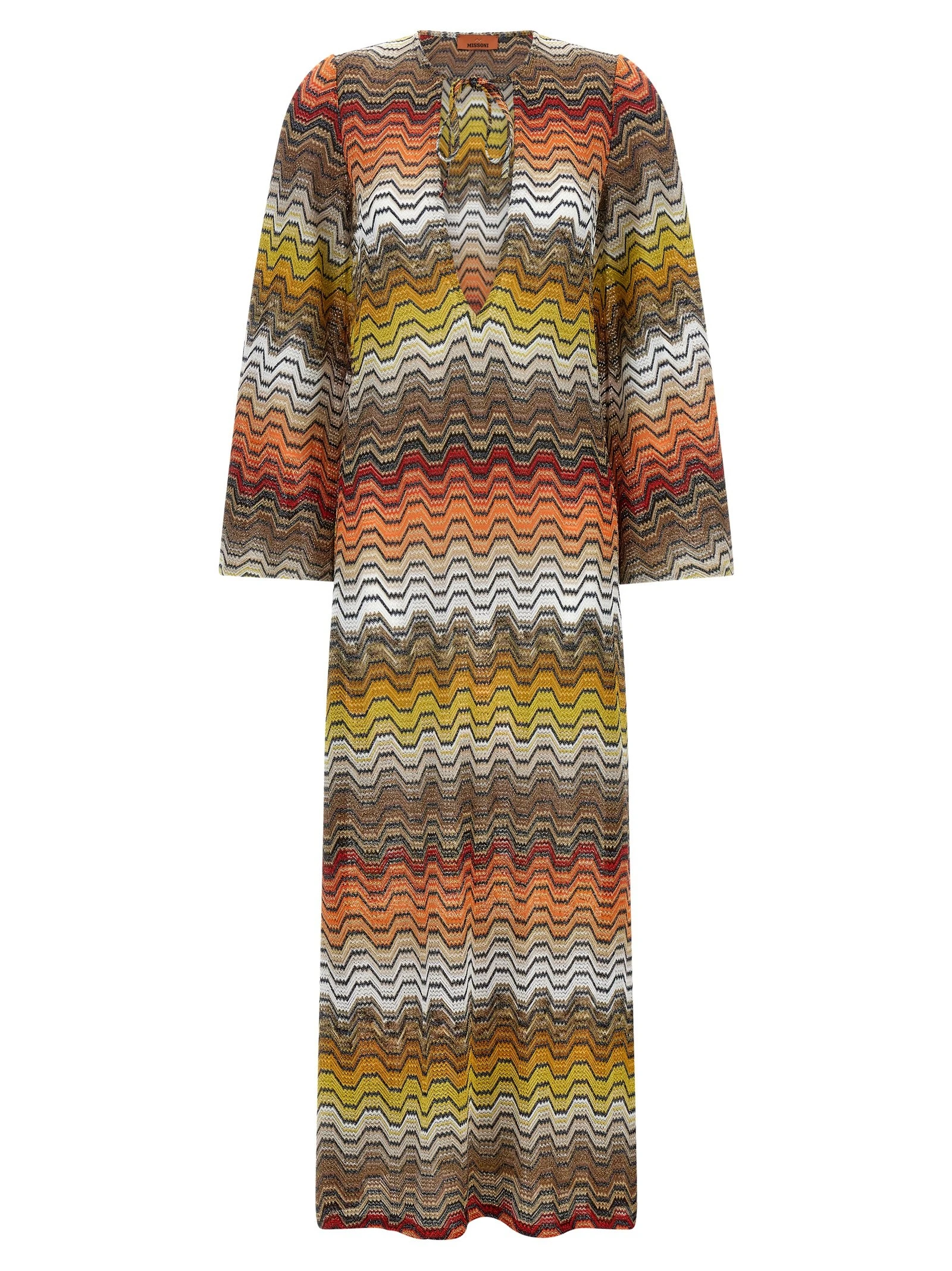 Greek motif cover-up dress