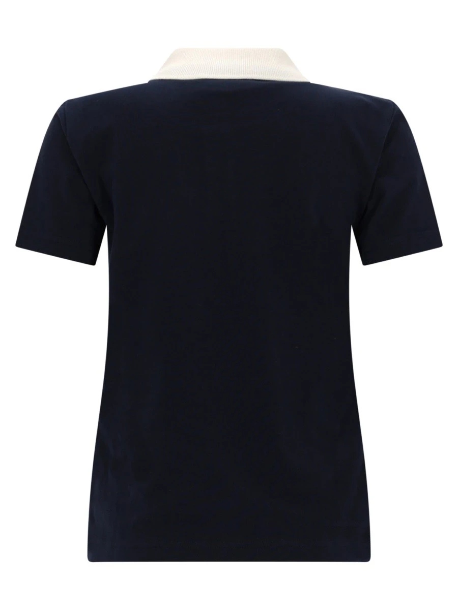 POLO SHIRT WITH LOGO AND CONTRASTING COLLAR