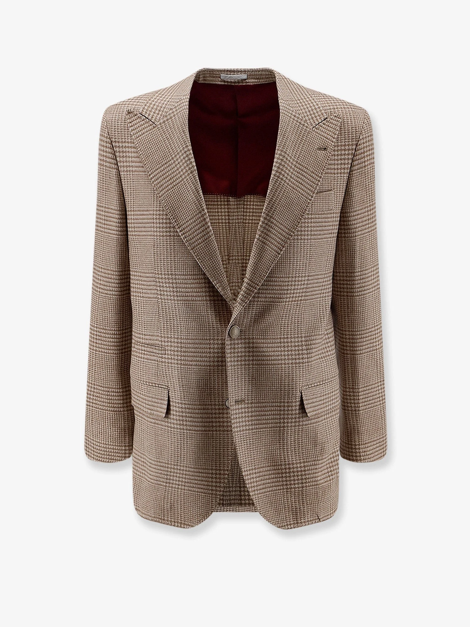 Single-breasted wool and cashmere blazer