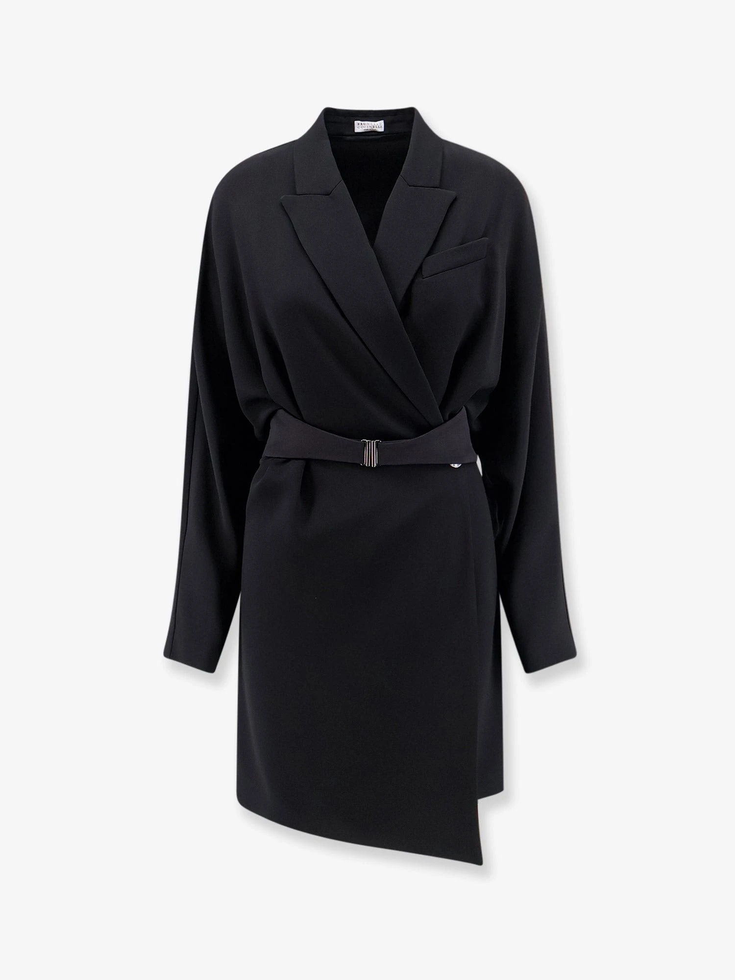 Chemisier Dress with Tuxedo-style band