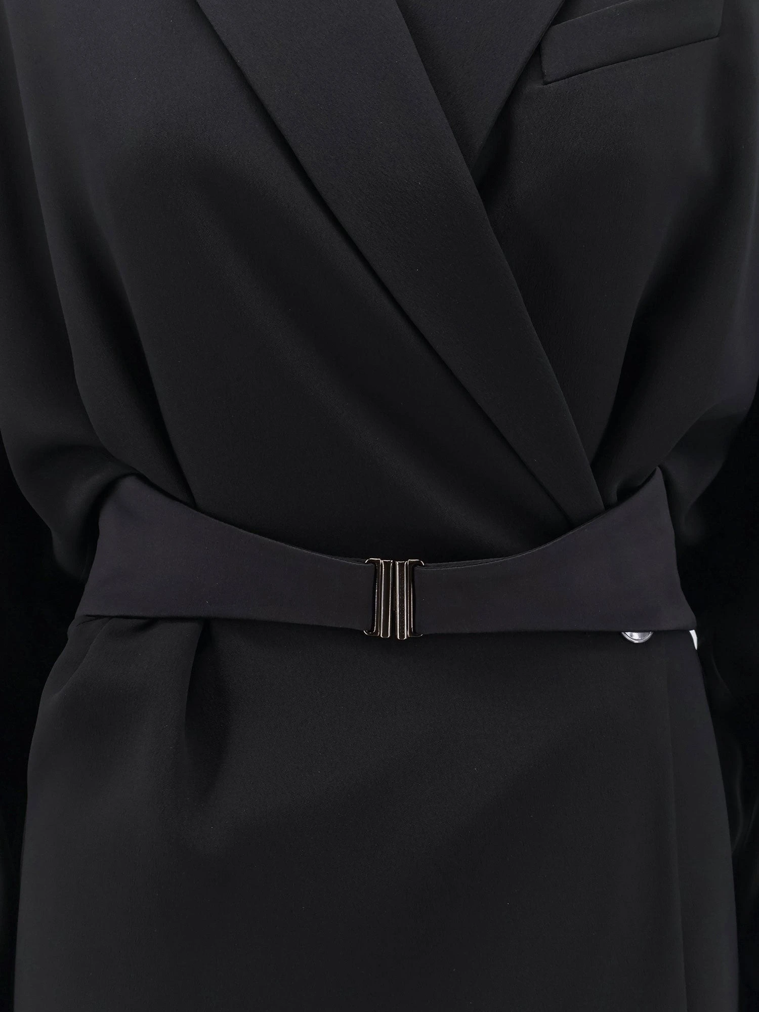 Chemisier Dress with Tuxedo-style band