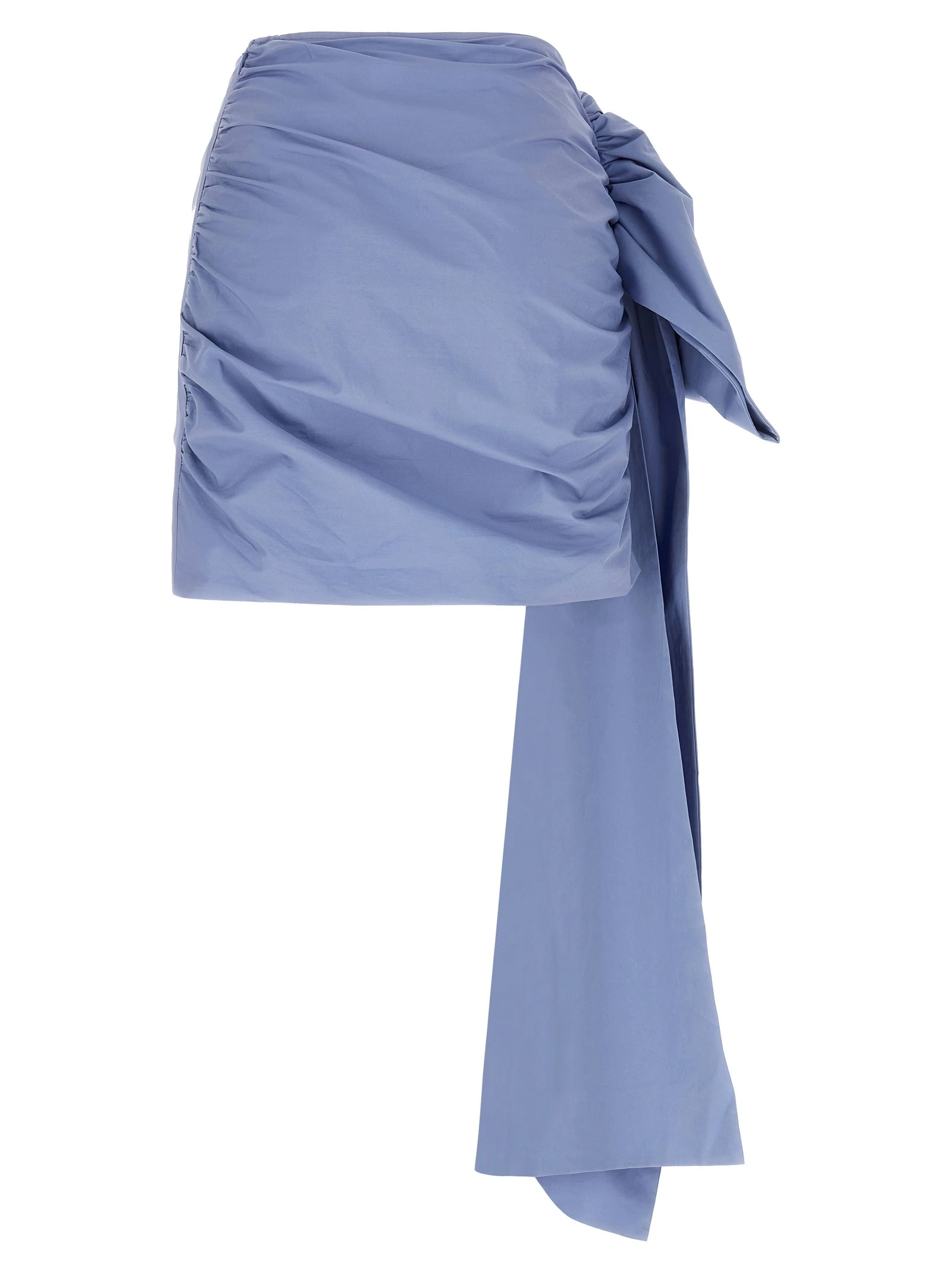'Blue Cotton Tie Side Mini' skirt