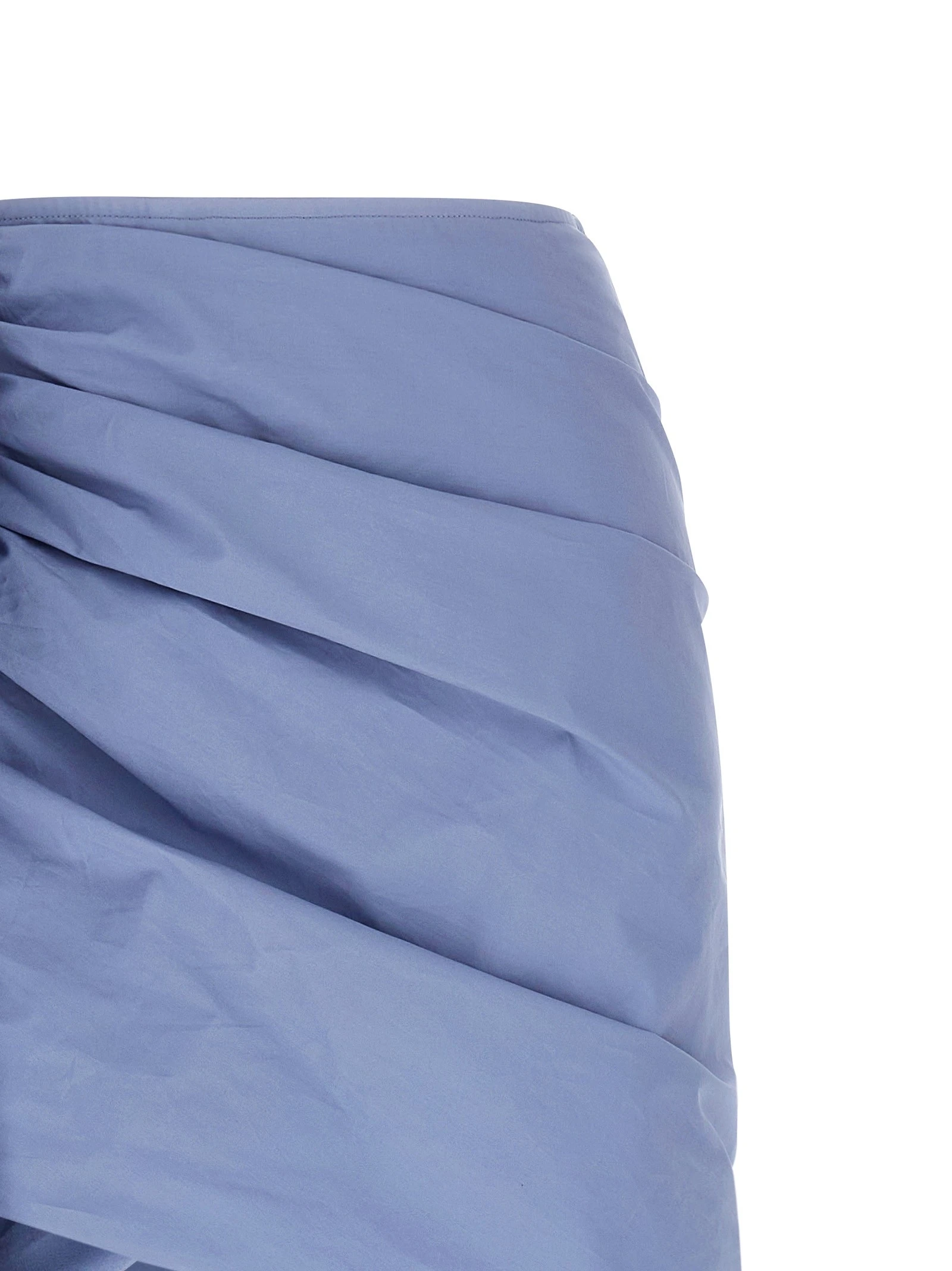 'Blue Cotton Tie Side Mini' skirt