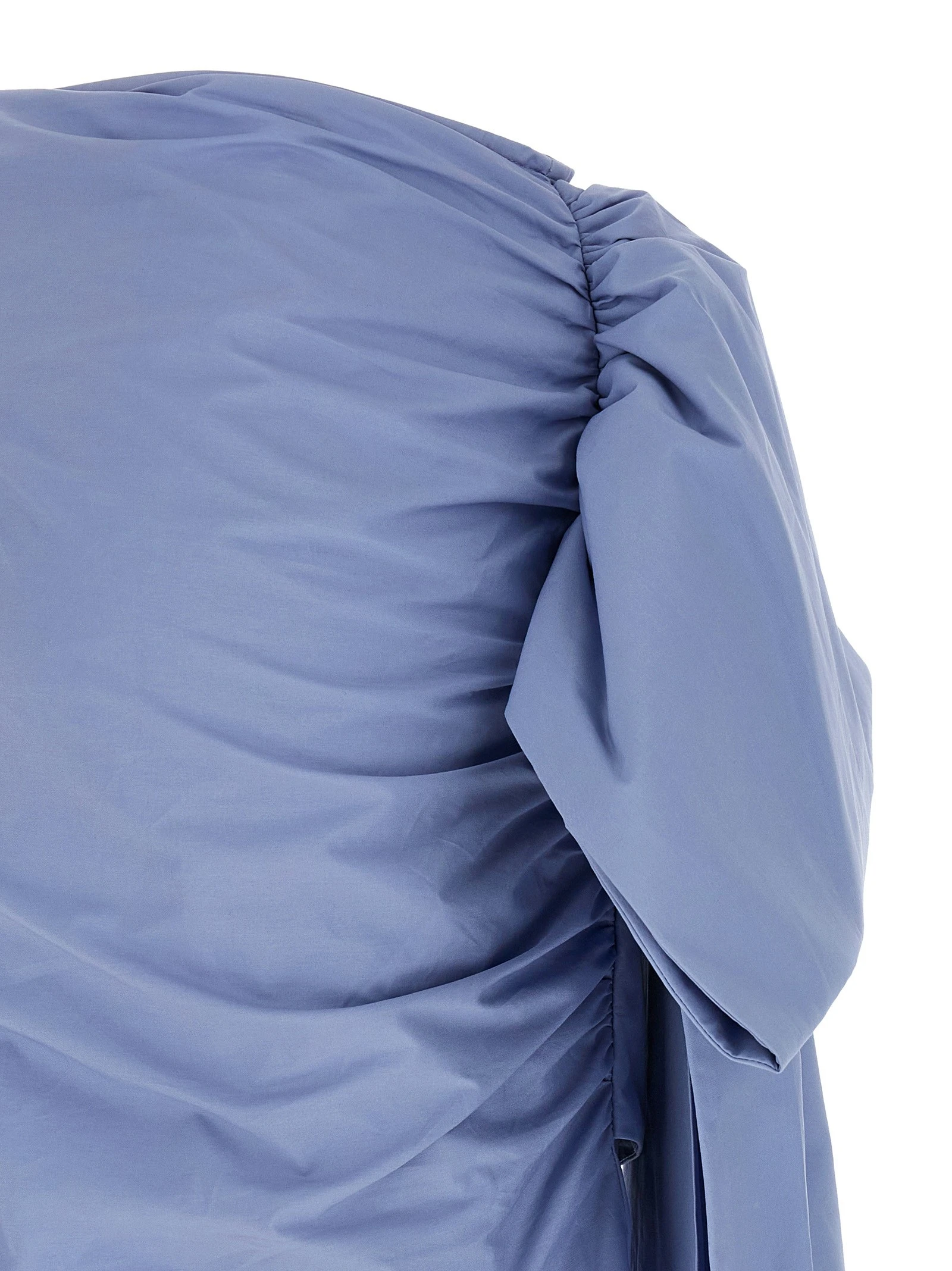 'Blue Cotton Tie Side Mini' skirt