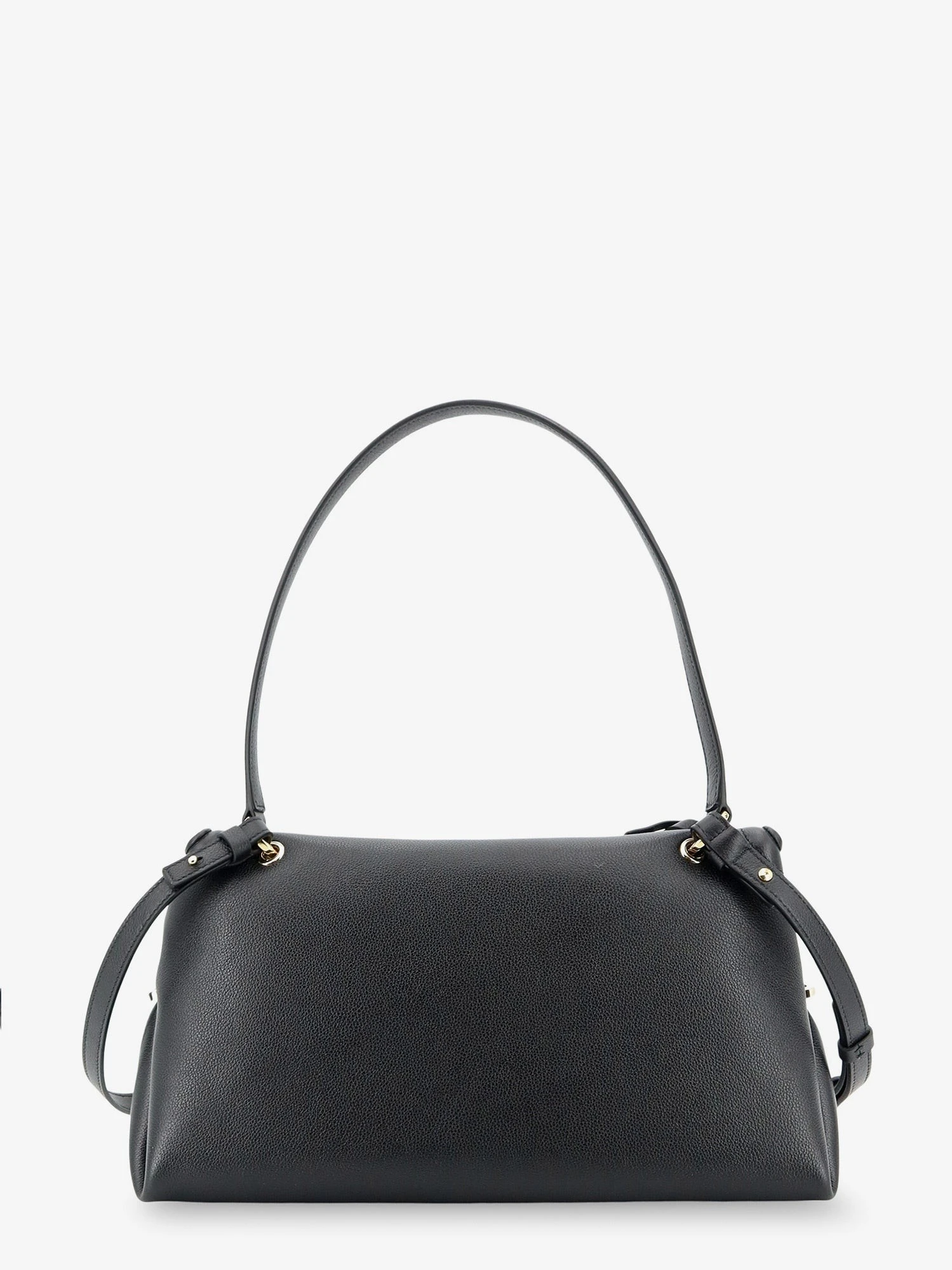 Leather shoulder bag with Gancini detail
