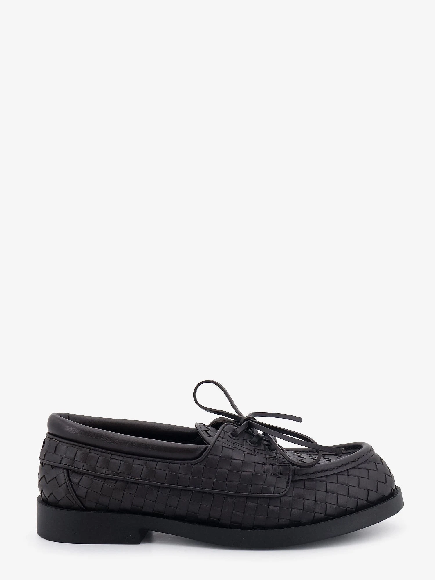 Pier Intrecciato leather boat shoes