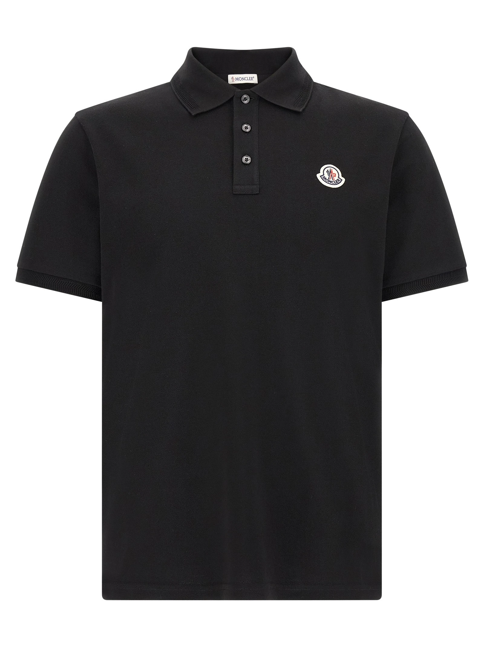 Logo patch polo shirt