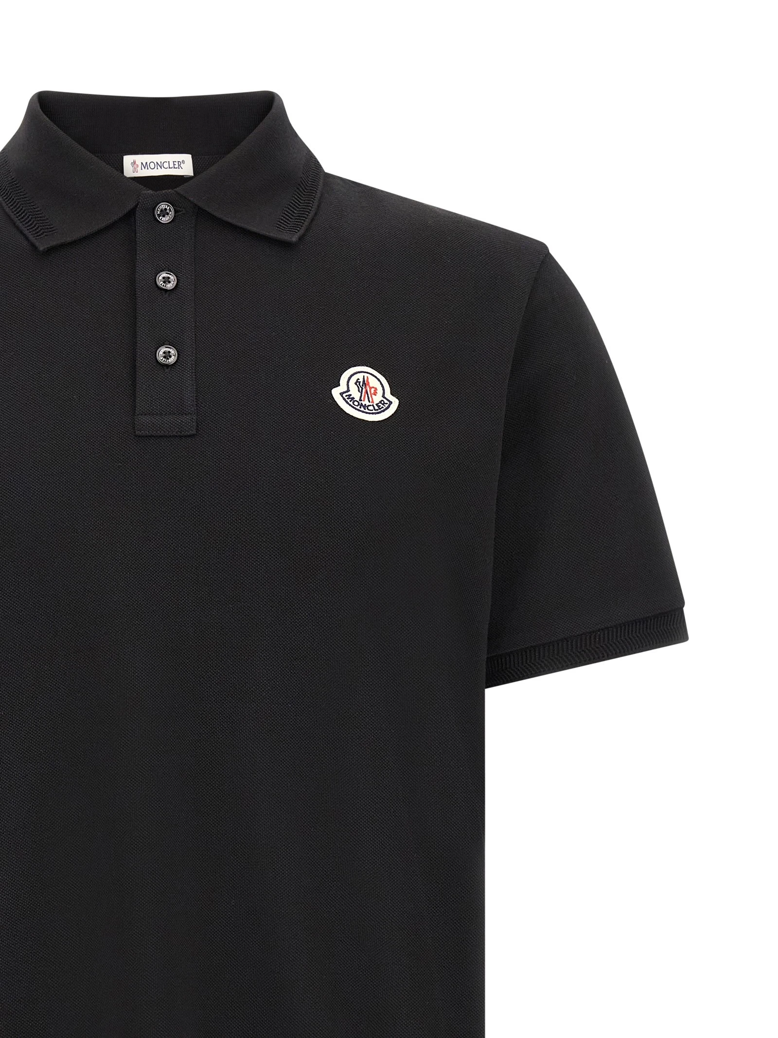 Logo patch polo shirt