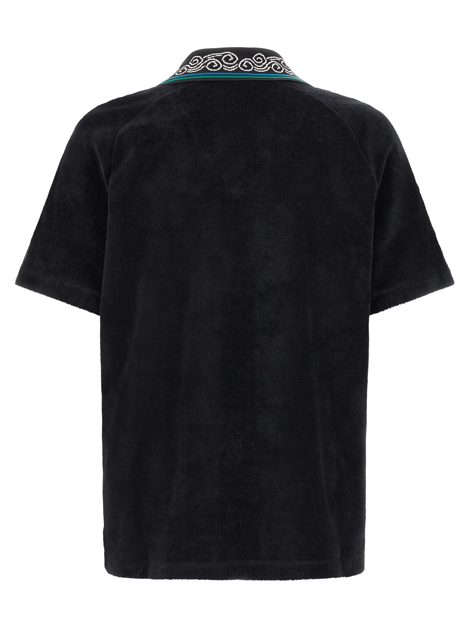 'Towelling' jacquard polo shirt