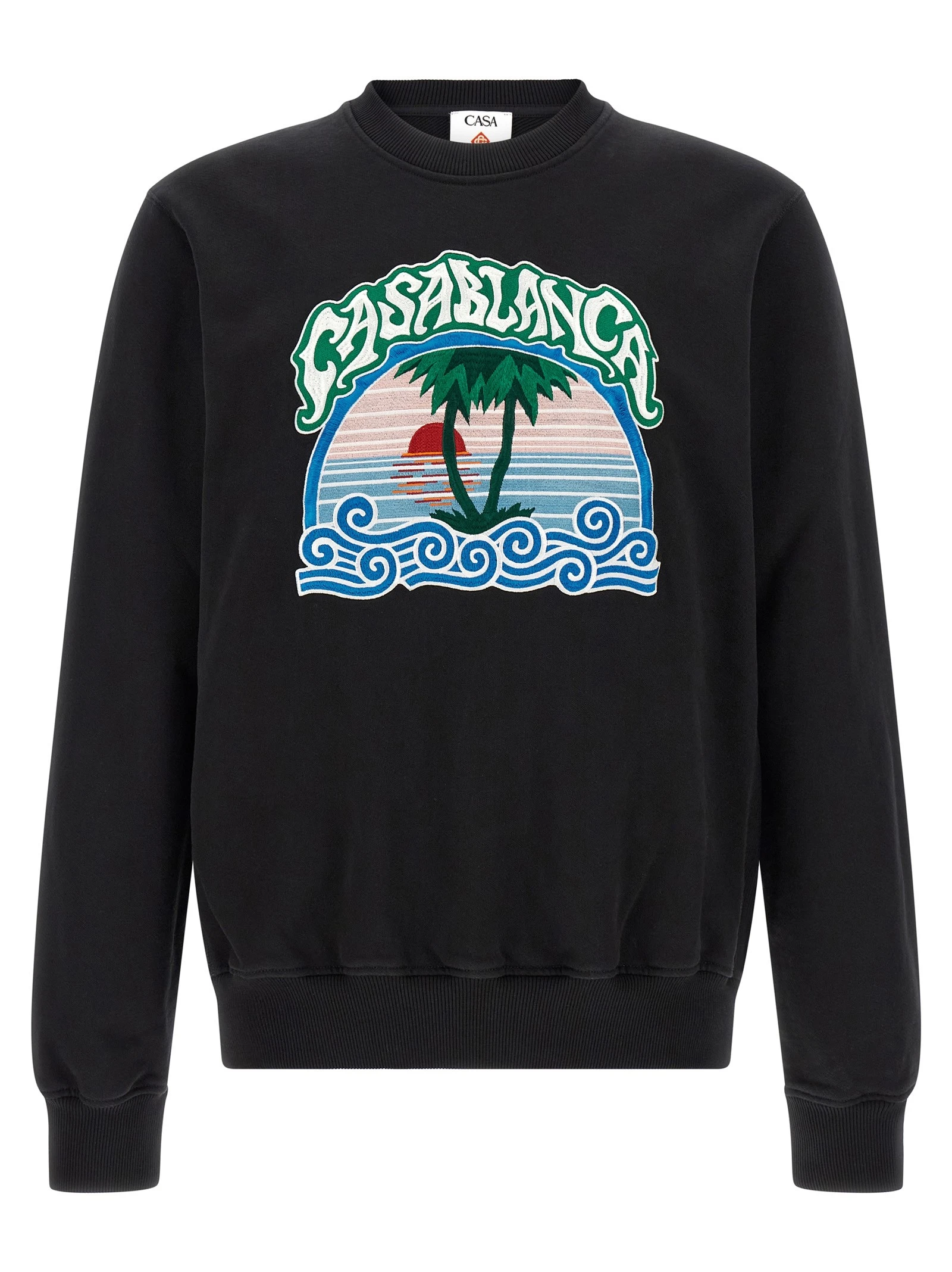 'Palm Tree Emblem' embroidered sweatshirt