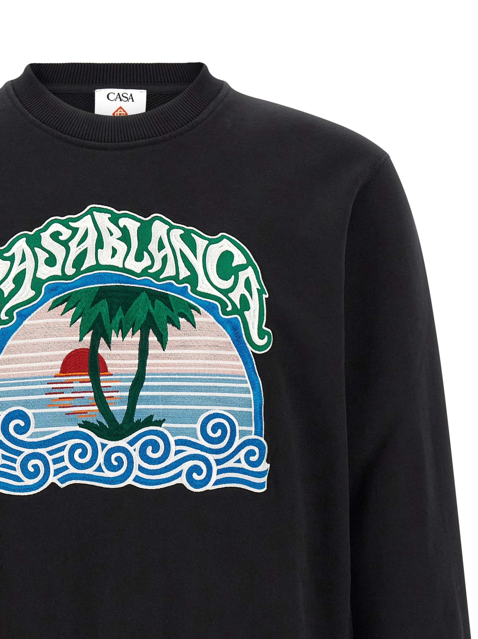 'Palm Tree Emblem' embroidered sweatshirt