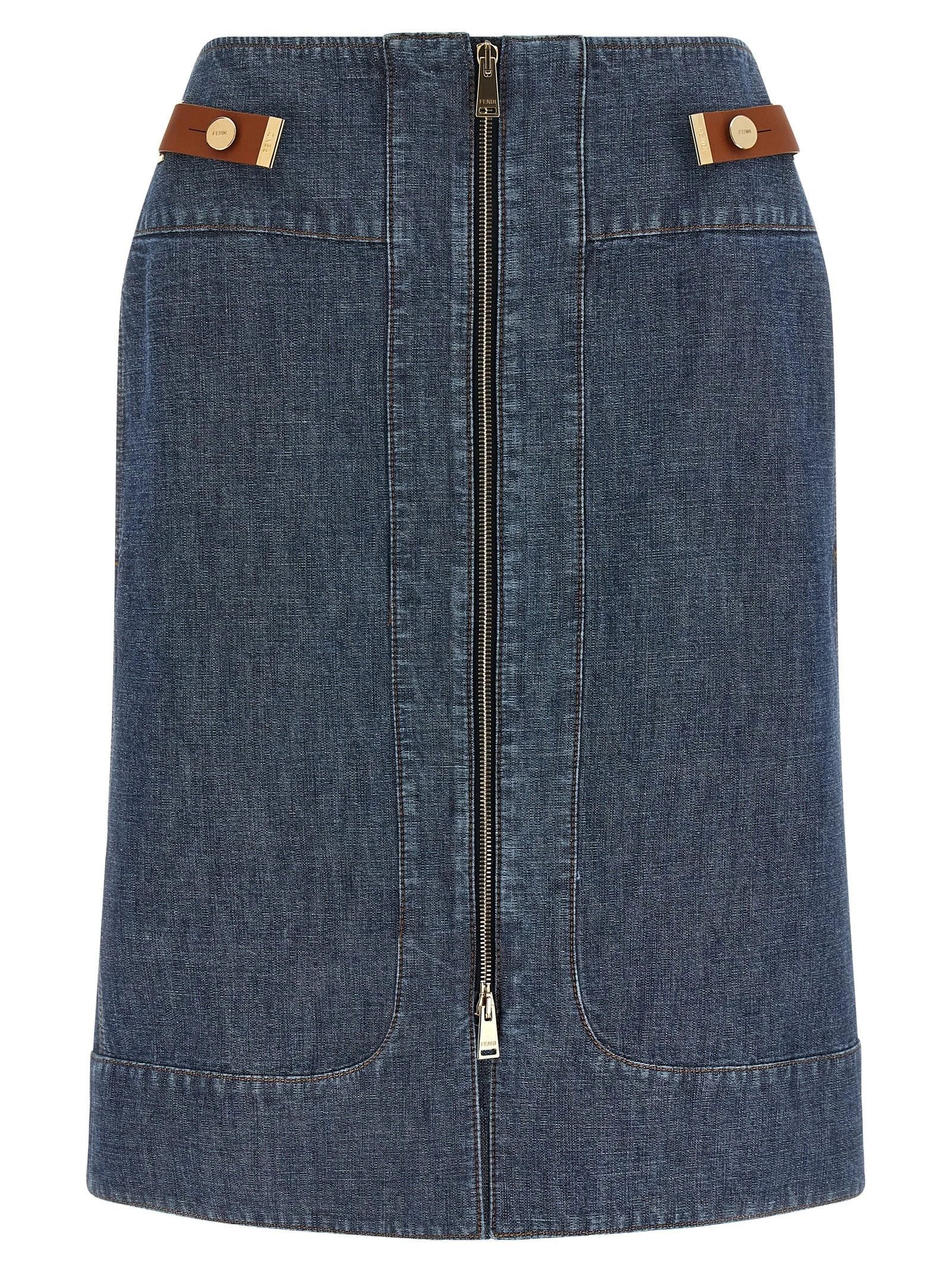 Chambray denim skirt