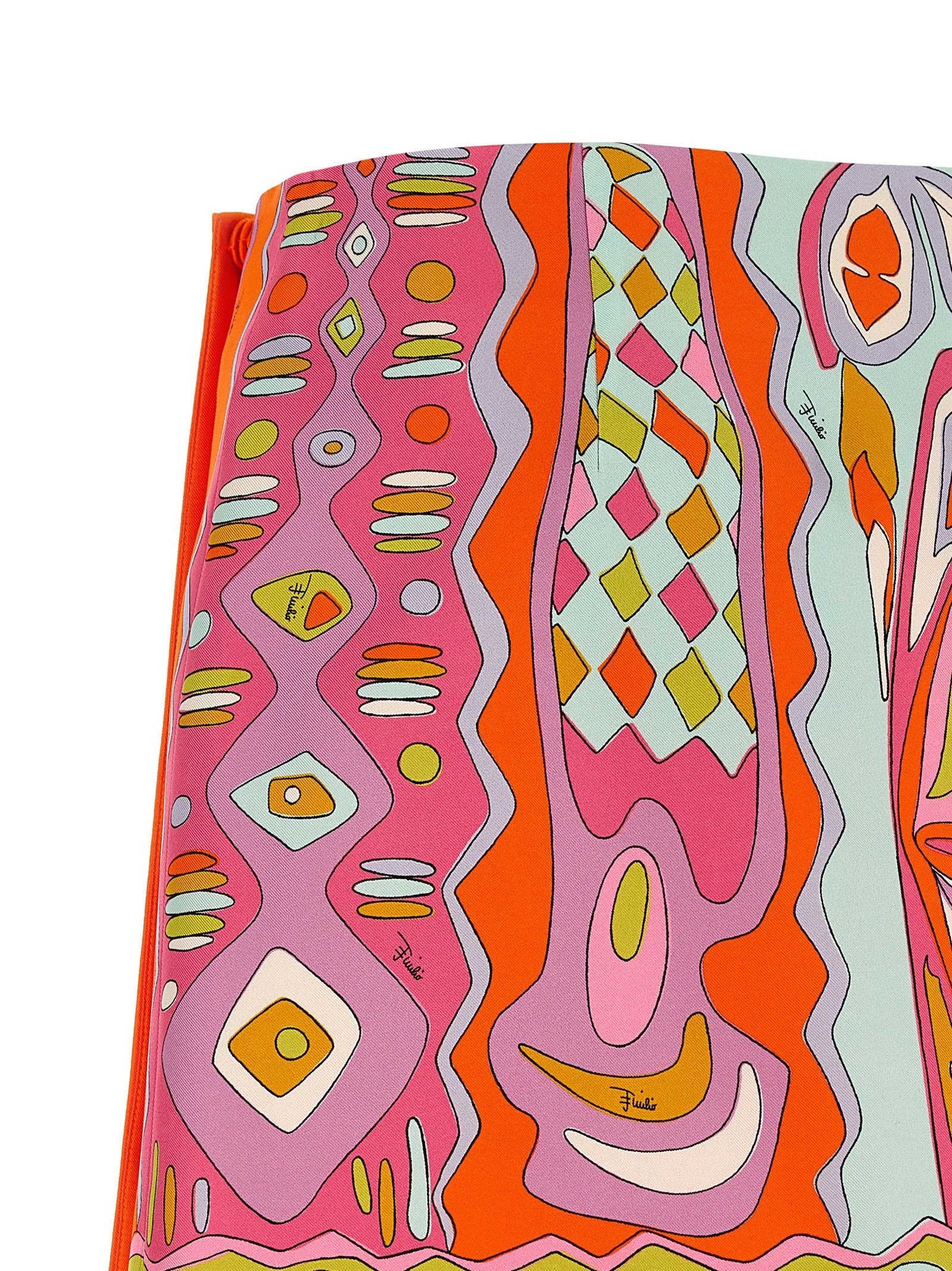 'Angoli' print twill skirt